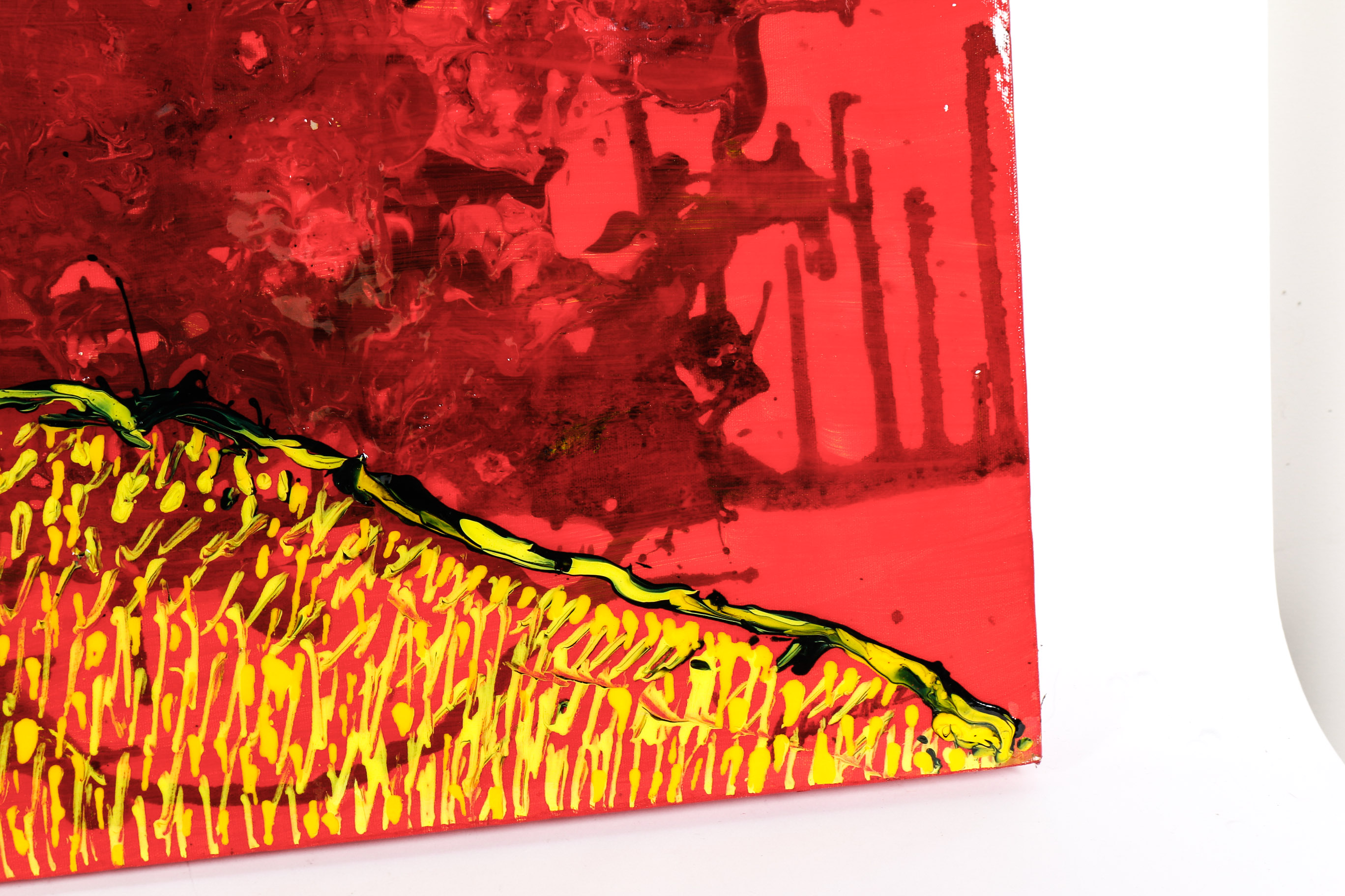 Signed Abstract Oil on Canvas