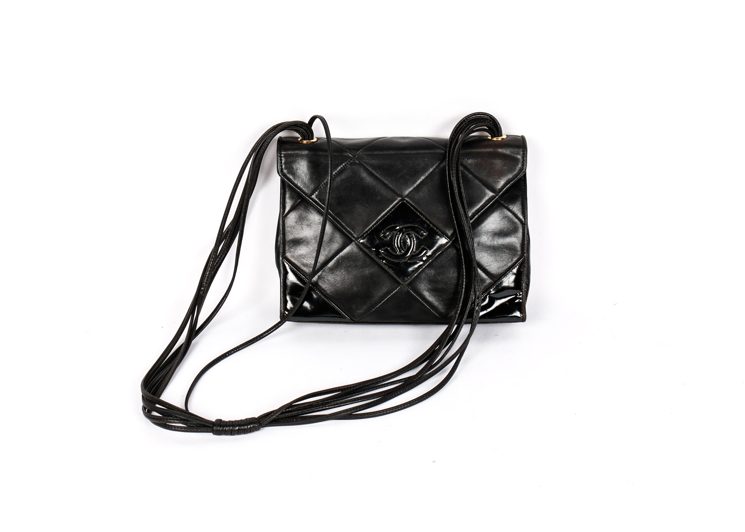 Vintage Chanel Black Leather Handbag