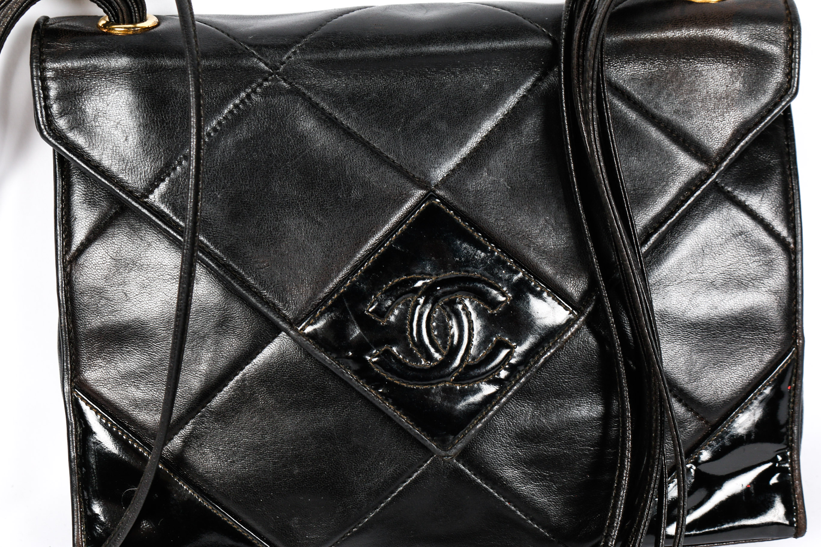 Vintage Chanel Black Leather Handbag