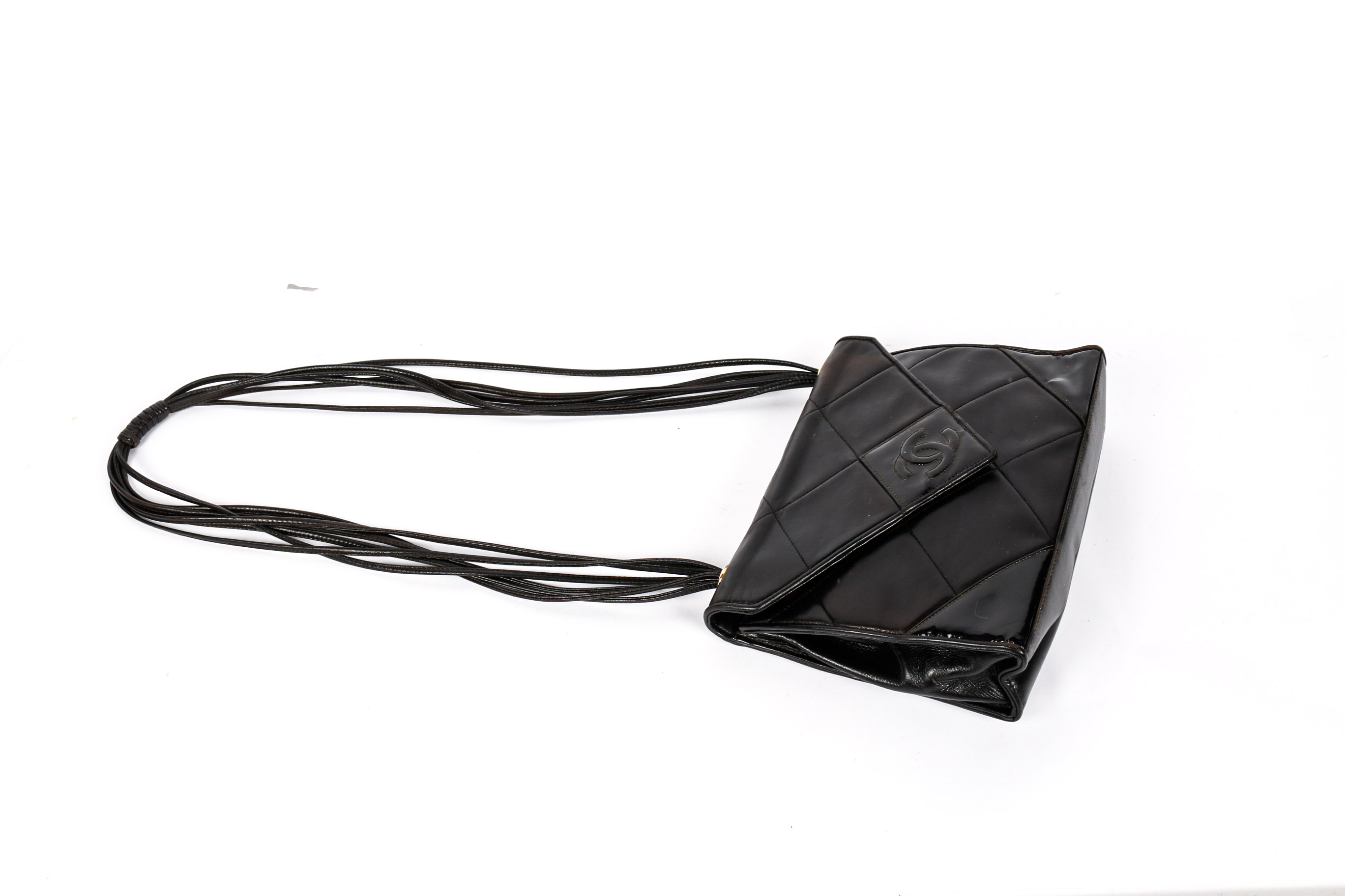 Vintage Chanel Black Leather Handbag