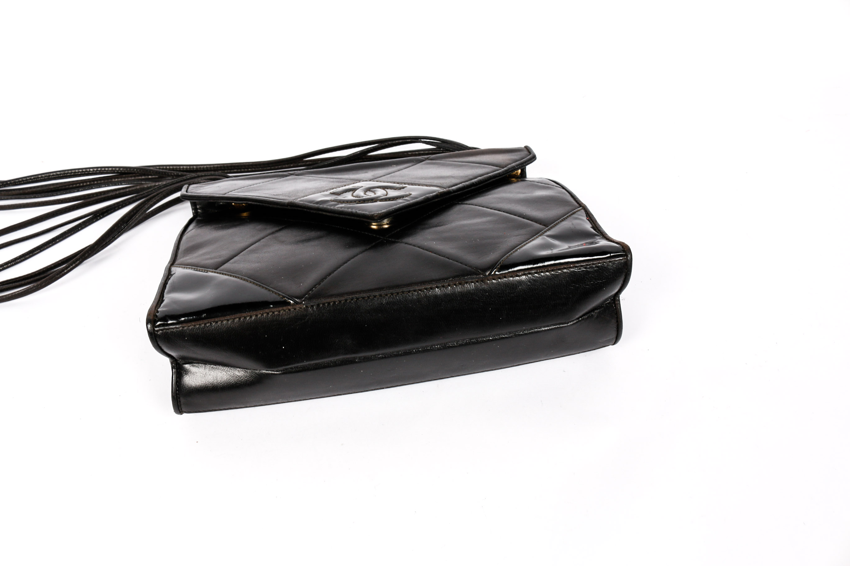 Vintage Chanel Black Leather Handbag