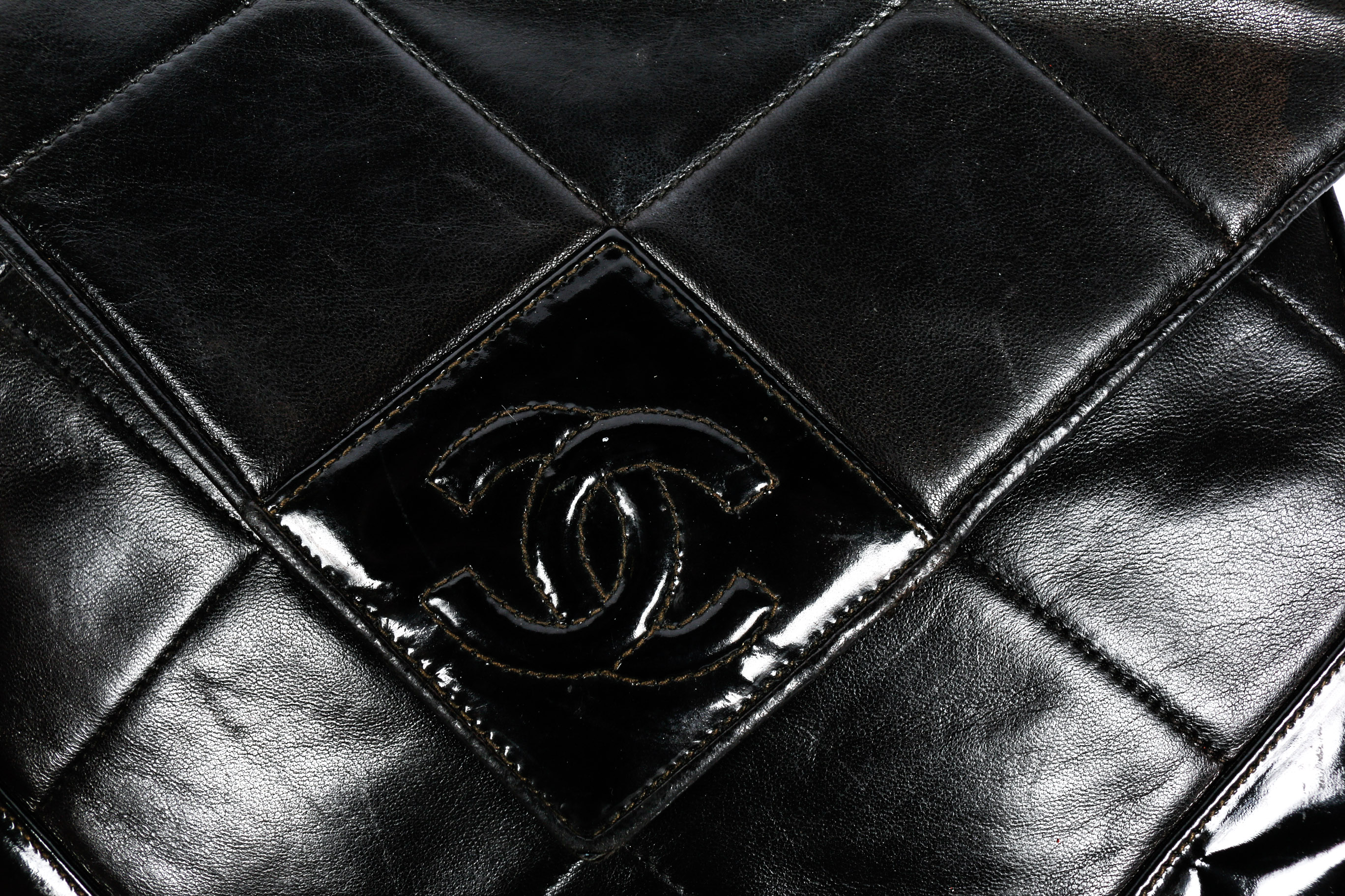 Vintage Chanel Black Leather Handbag