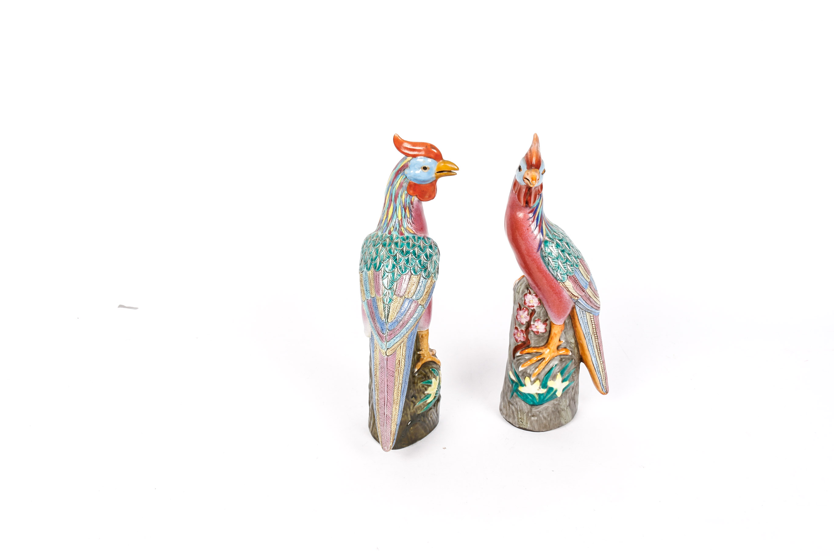 Two Pairs of Mid-Century Bird Statues