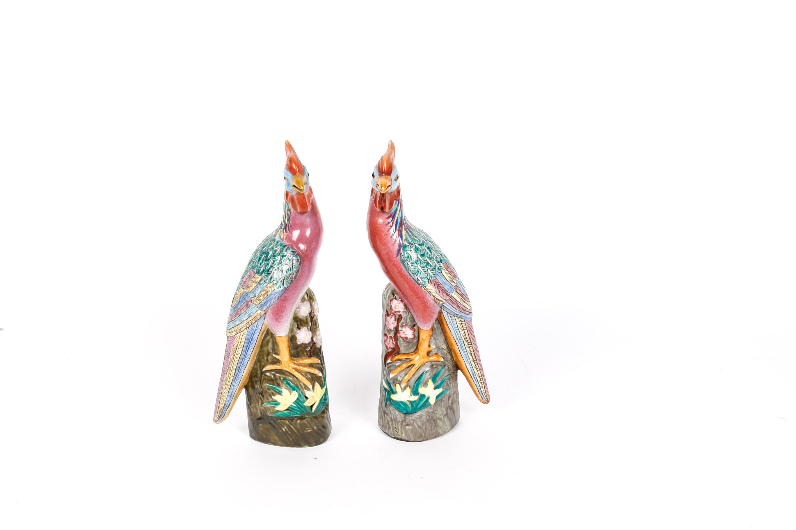 Two Pairs of Mid-Century Bird Statues