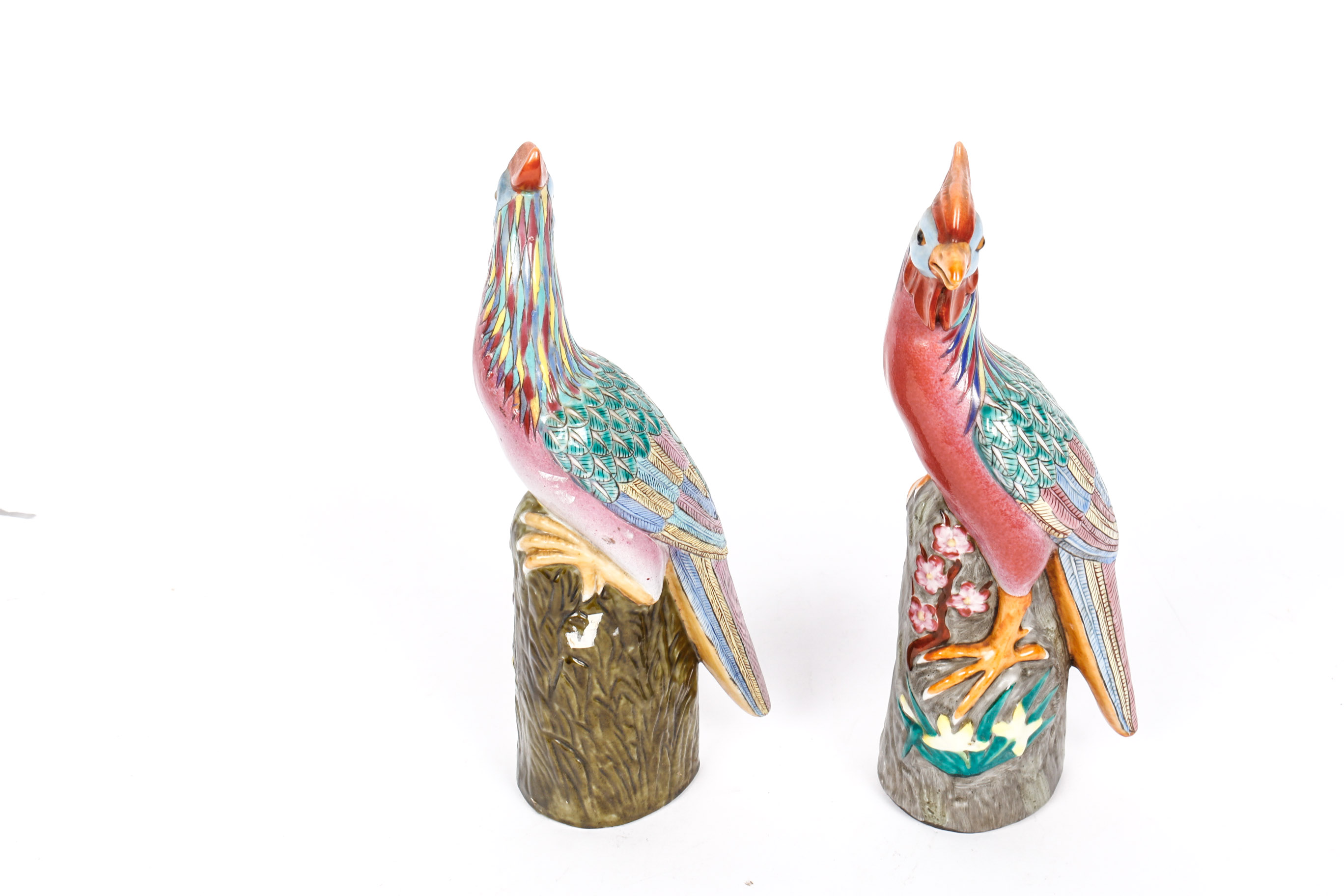 Two Pairs of Mid-Century Bird Statues