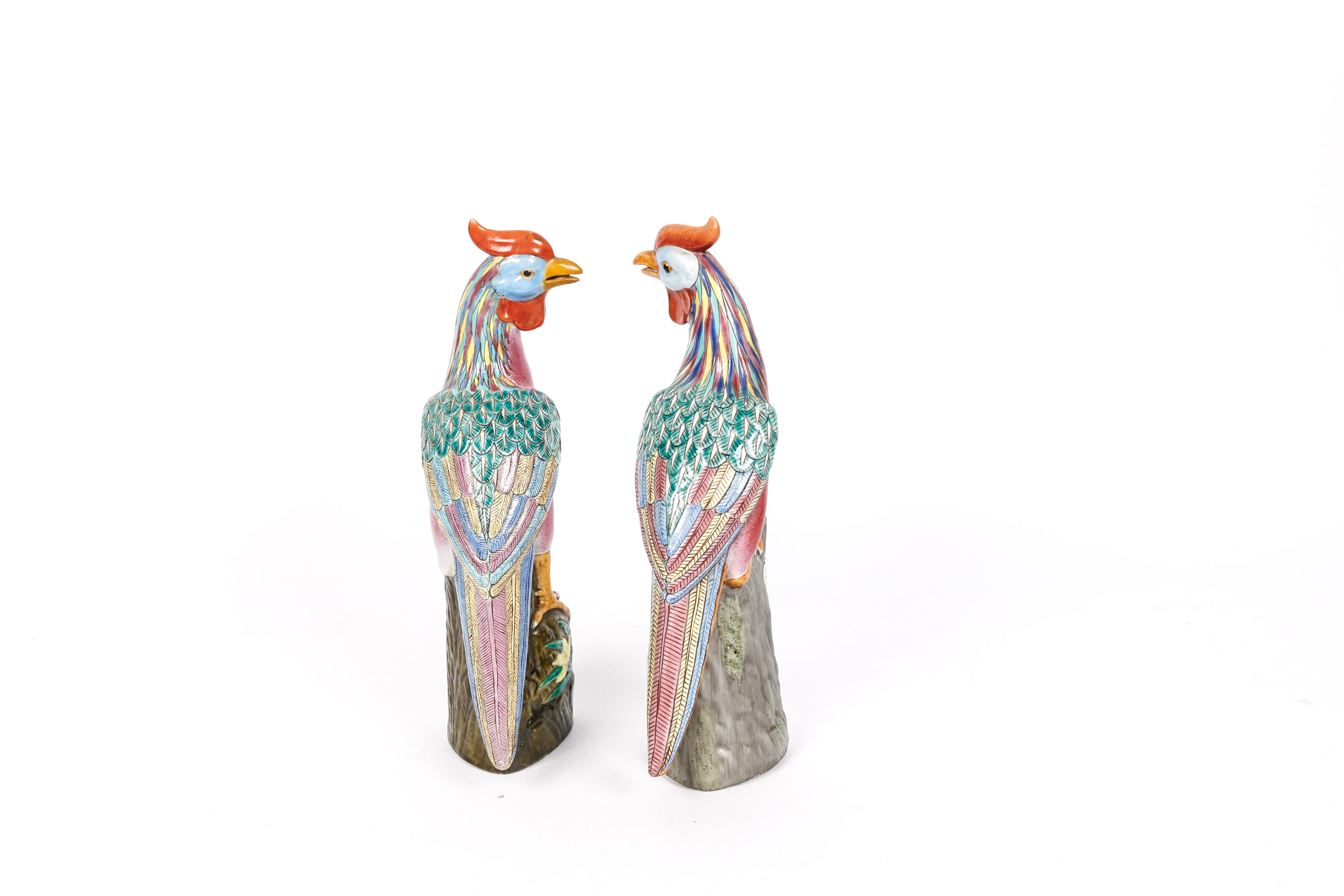Two Pairs of Mid-Century Bird Statues