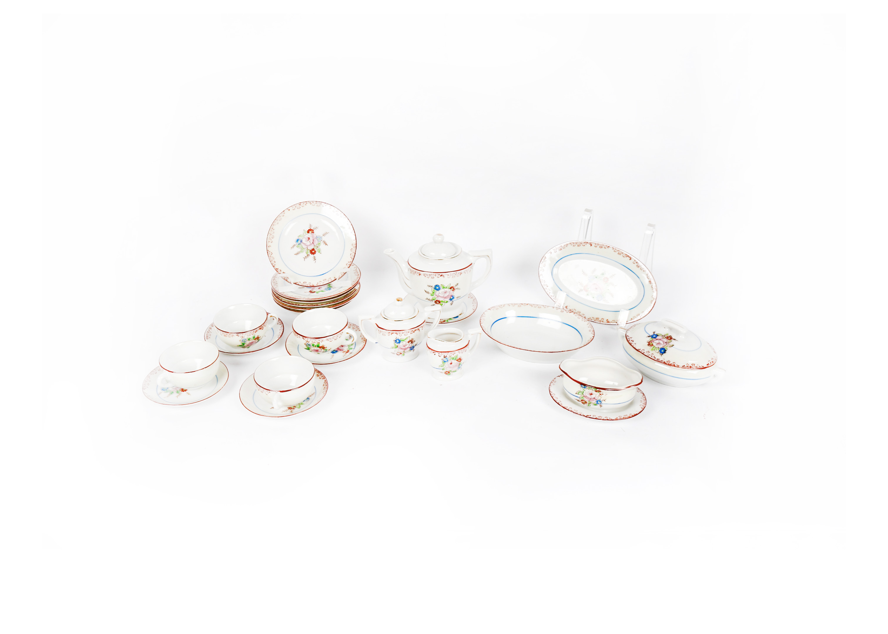 Set of Miniature China Doll Dishes