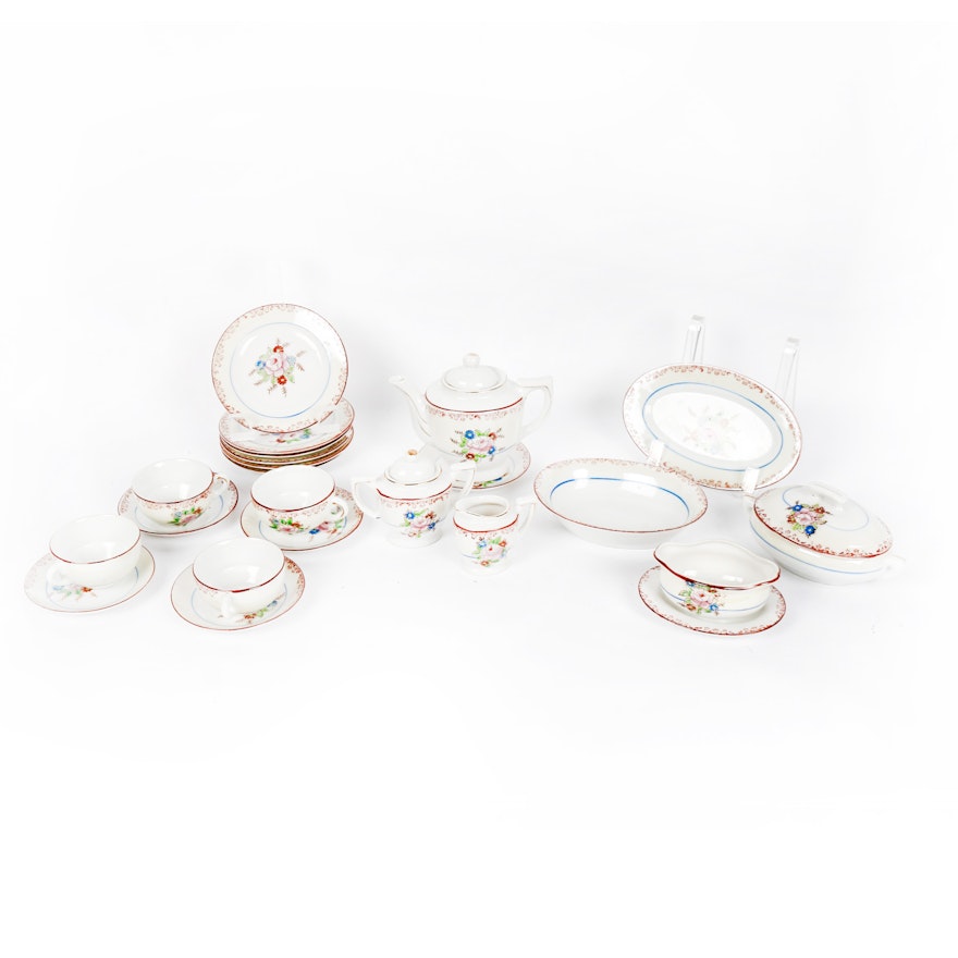 Set of Miniature China Doll Dishes