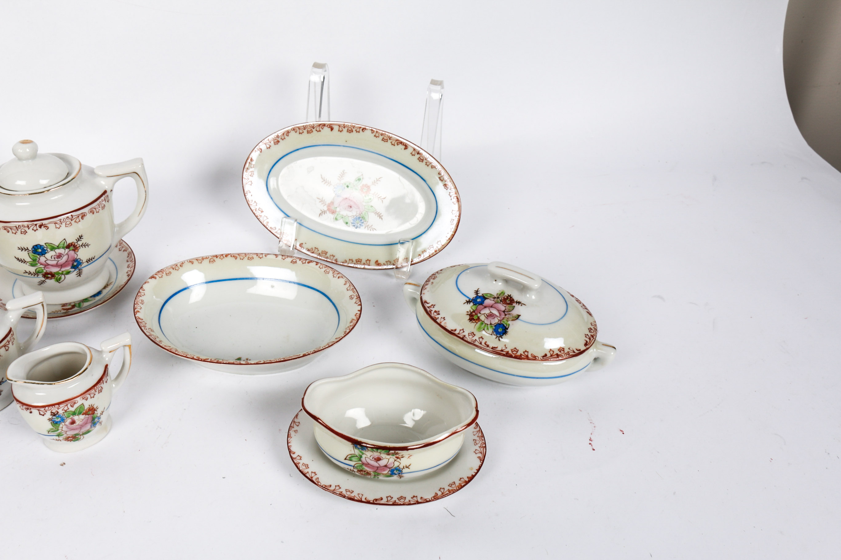 Set of Miniature China Doll Dishes
