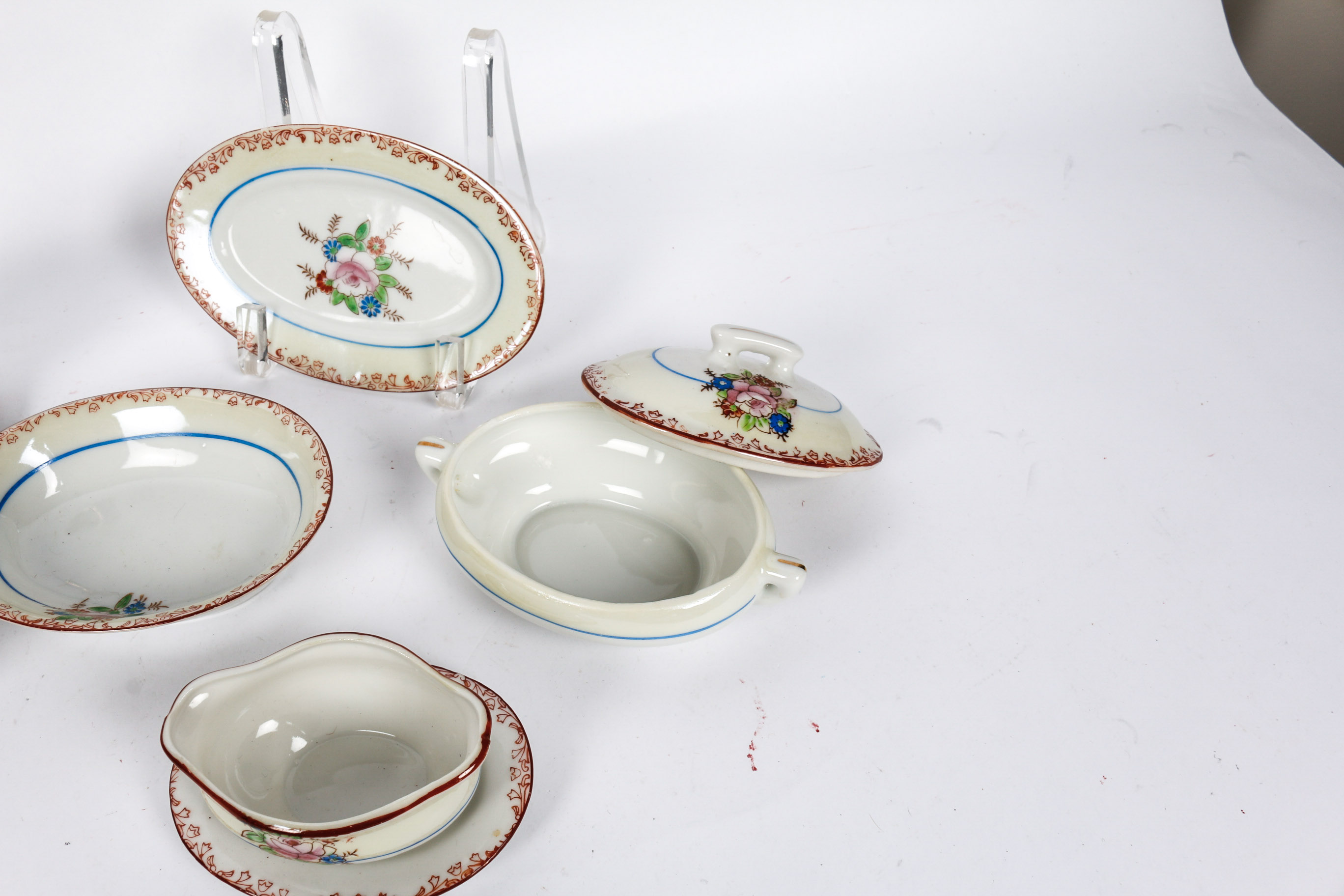 Set of Miniature China Doll Dishes