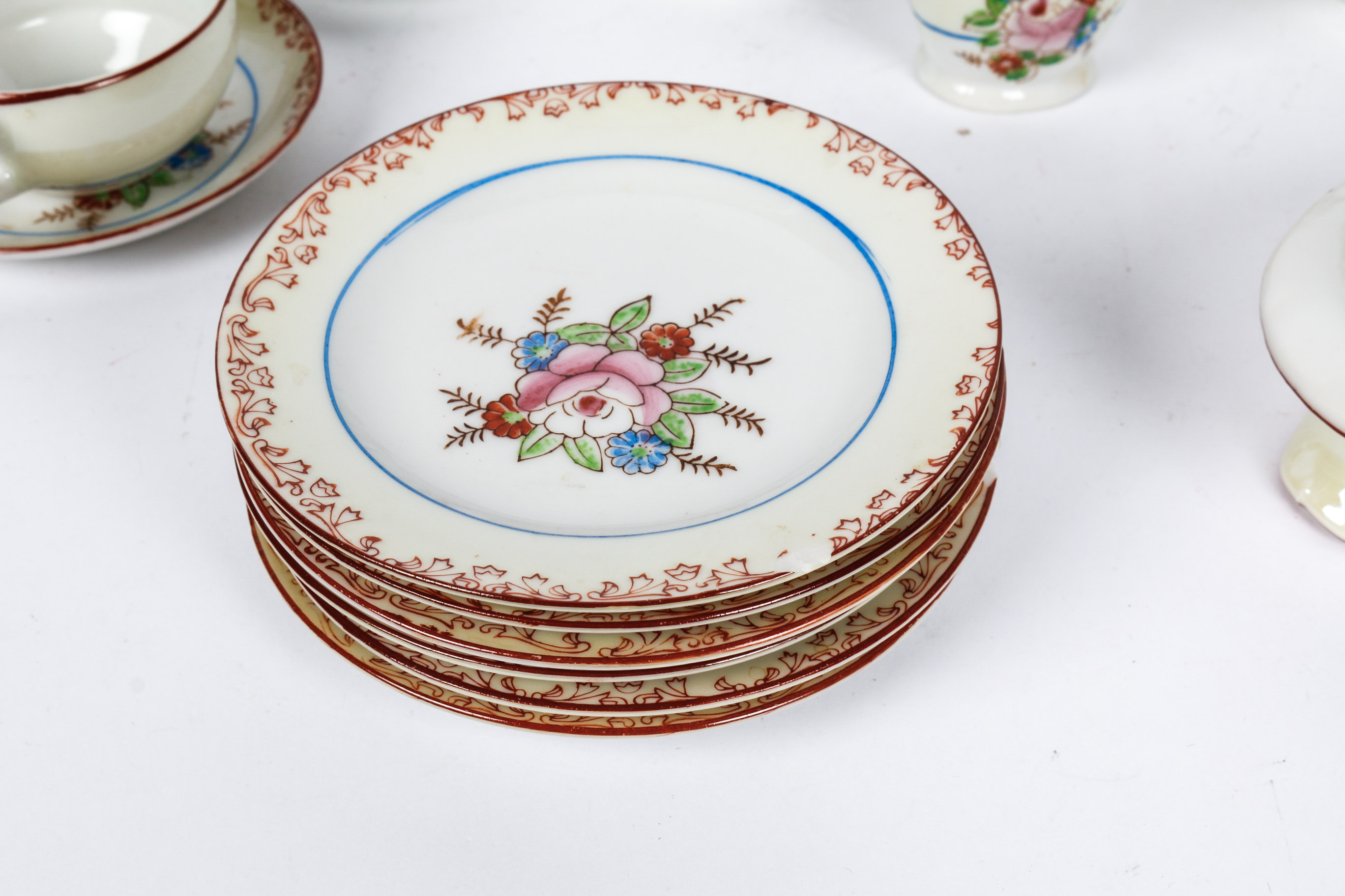 Set of Miniature China Doll Dishes