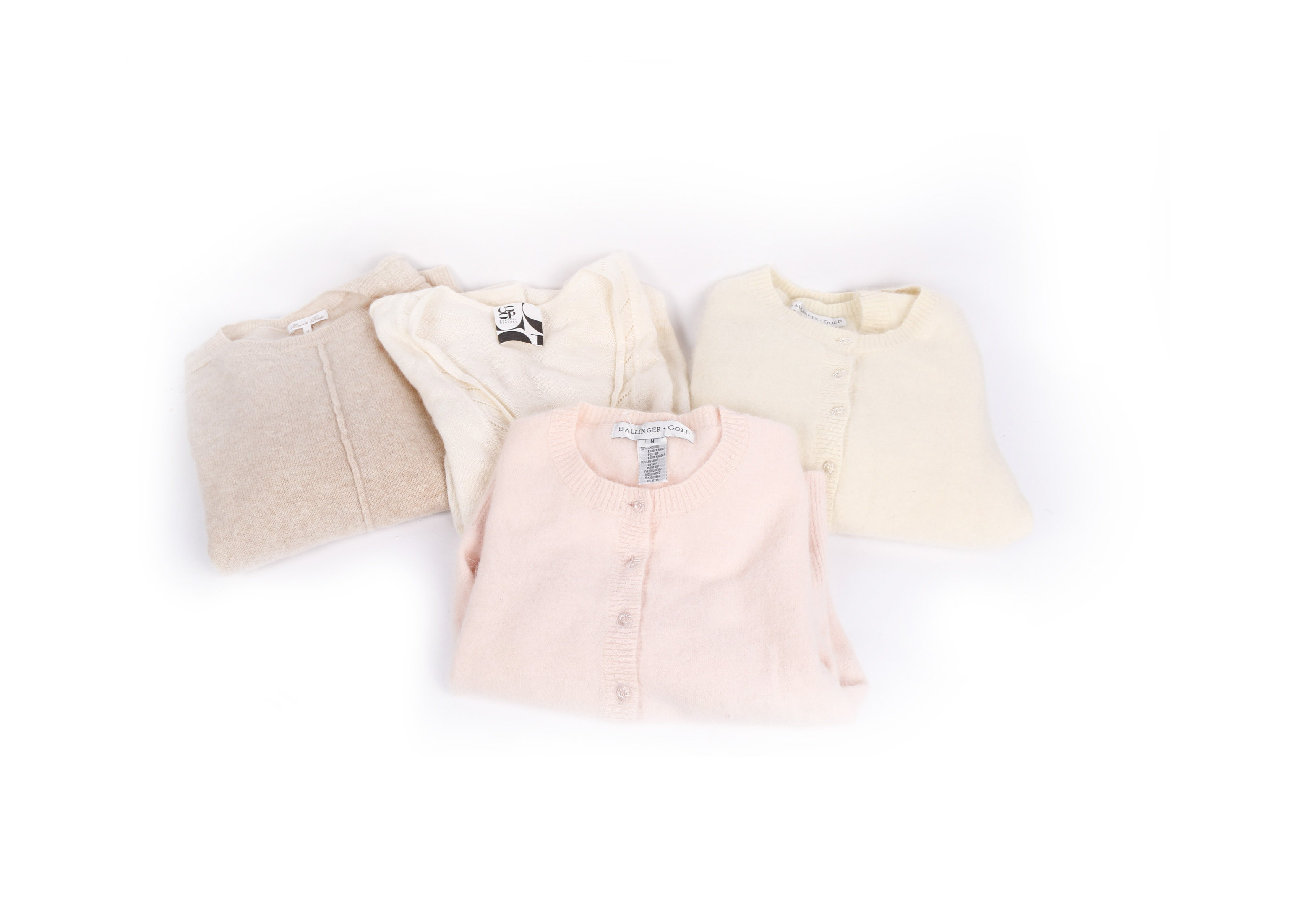 Two Ballinger Gold Angora Sweater Sets