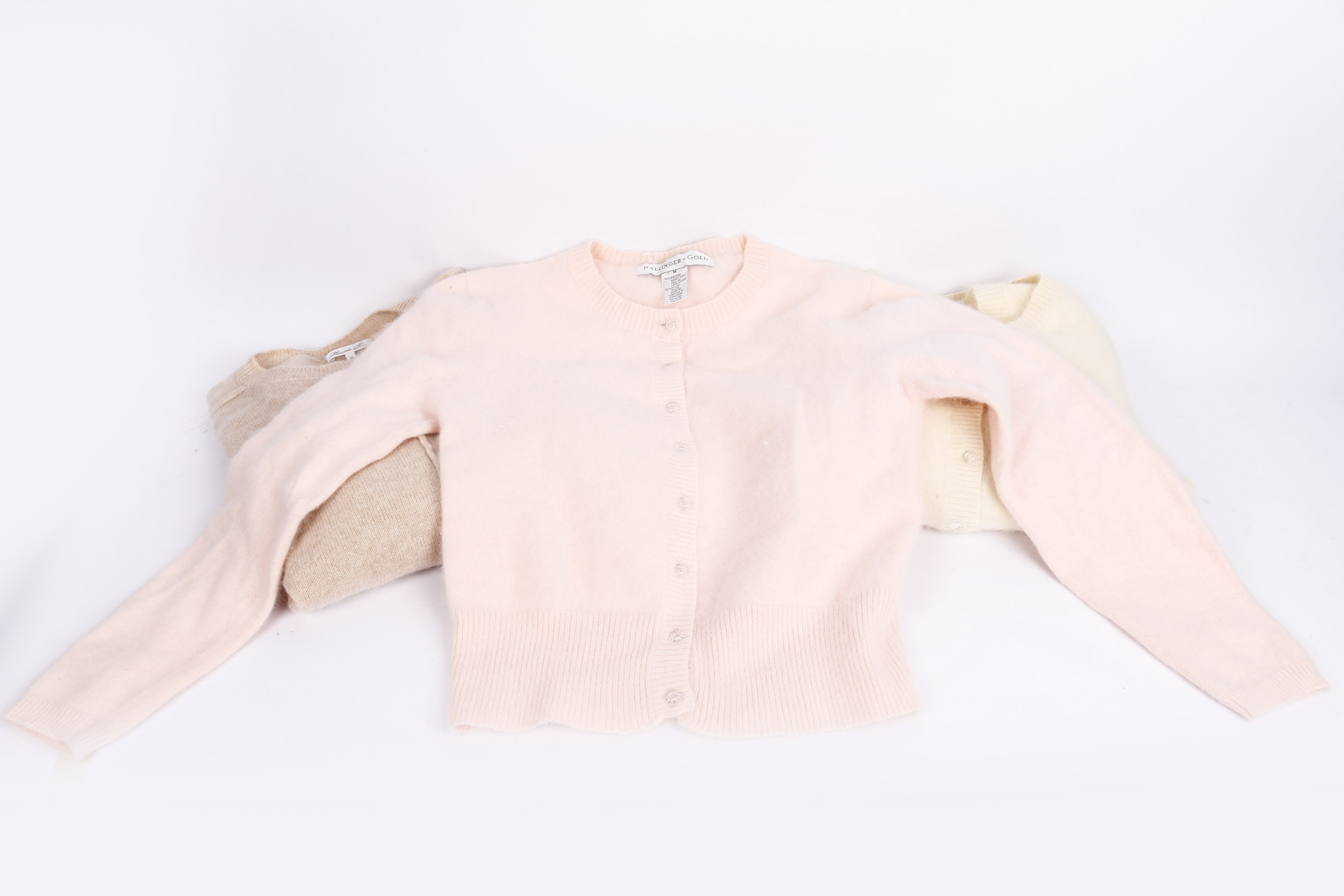 Two Ballinger Gold Angora Sweater Sets