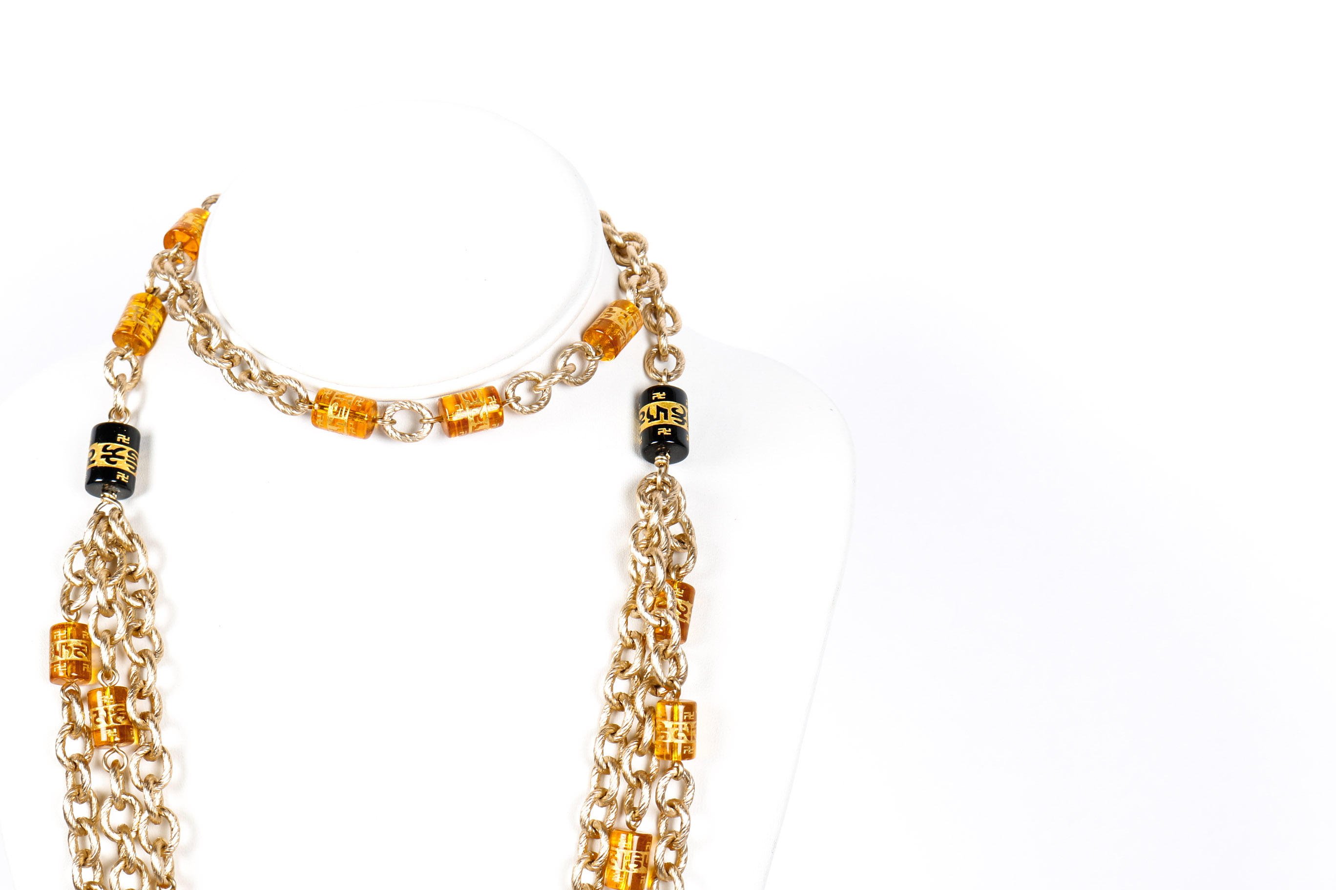 Gold Toned Retro Buddha Necklace