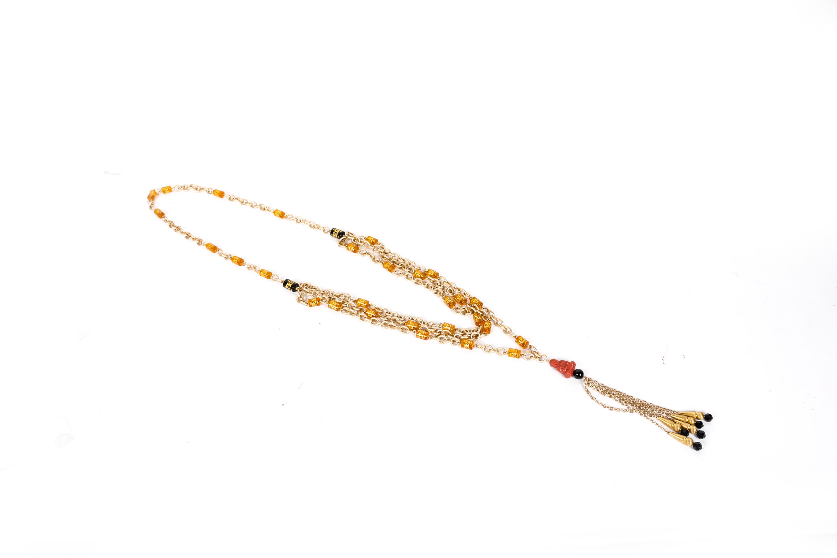 Gold Toned Retro Buddha Necklace