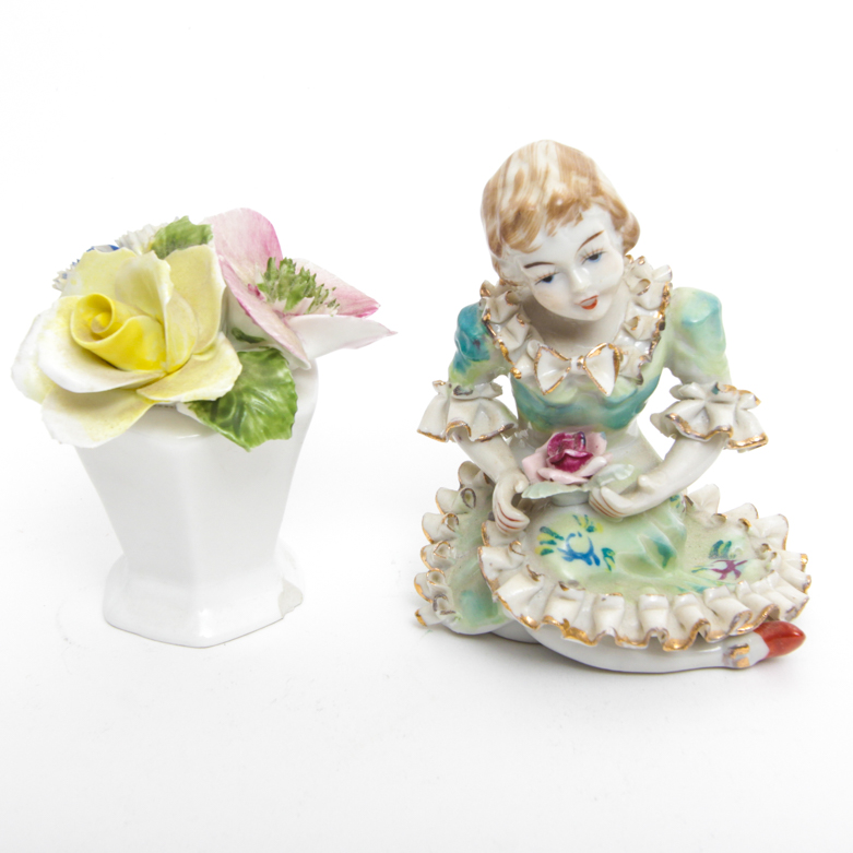 Pair of Bone China Figurines