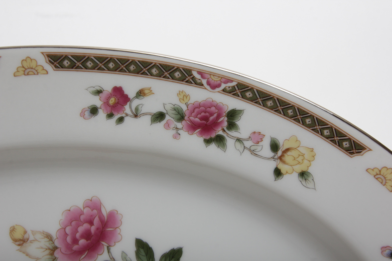 Collection of Ranmaru Crescent Fine China "Rose Tapestry"