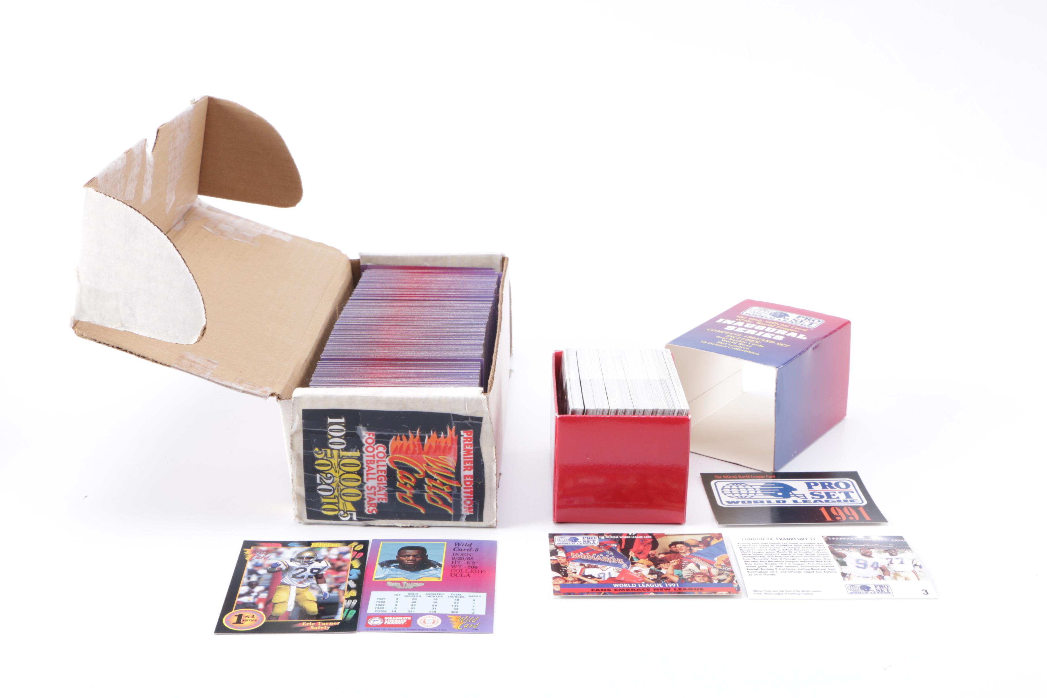 Collection of 1990s NFL and College Football Cards