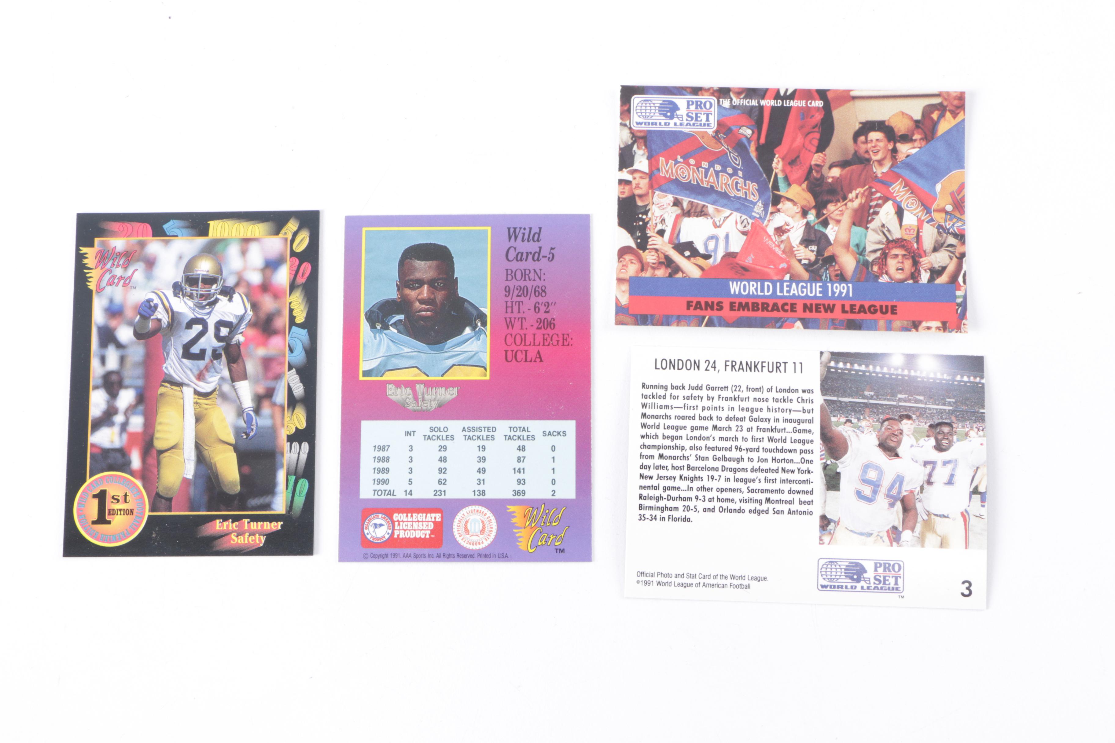 Collection of 1990s NFL and College Football Cards
