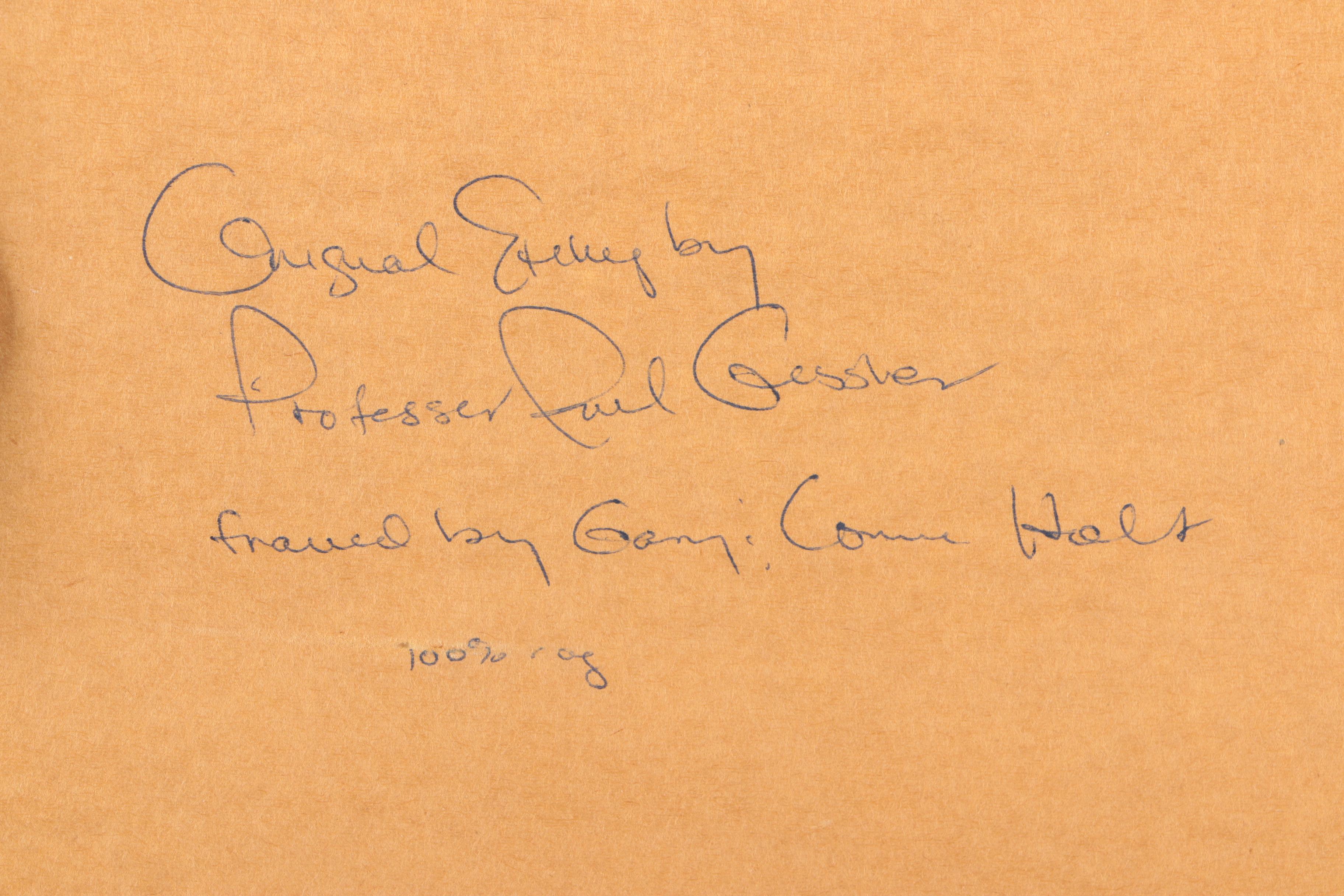 Beim Radieren Aquatint Etching After Paul Geissler Portrait