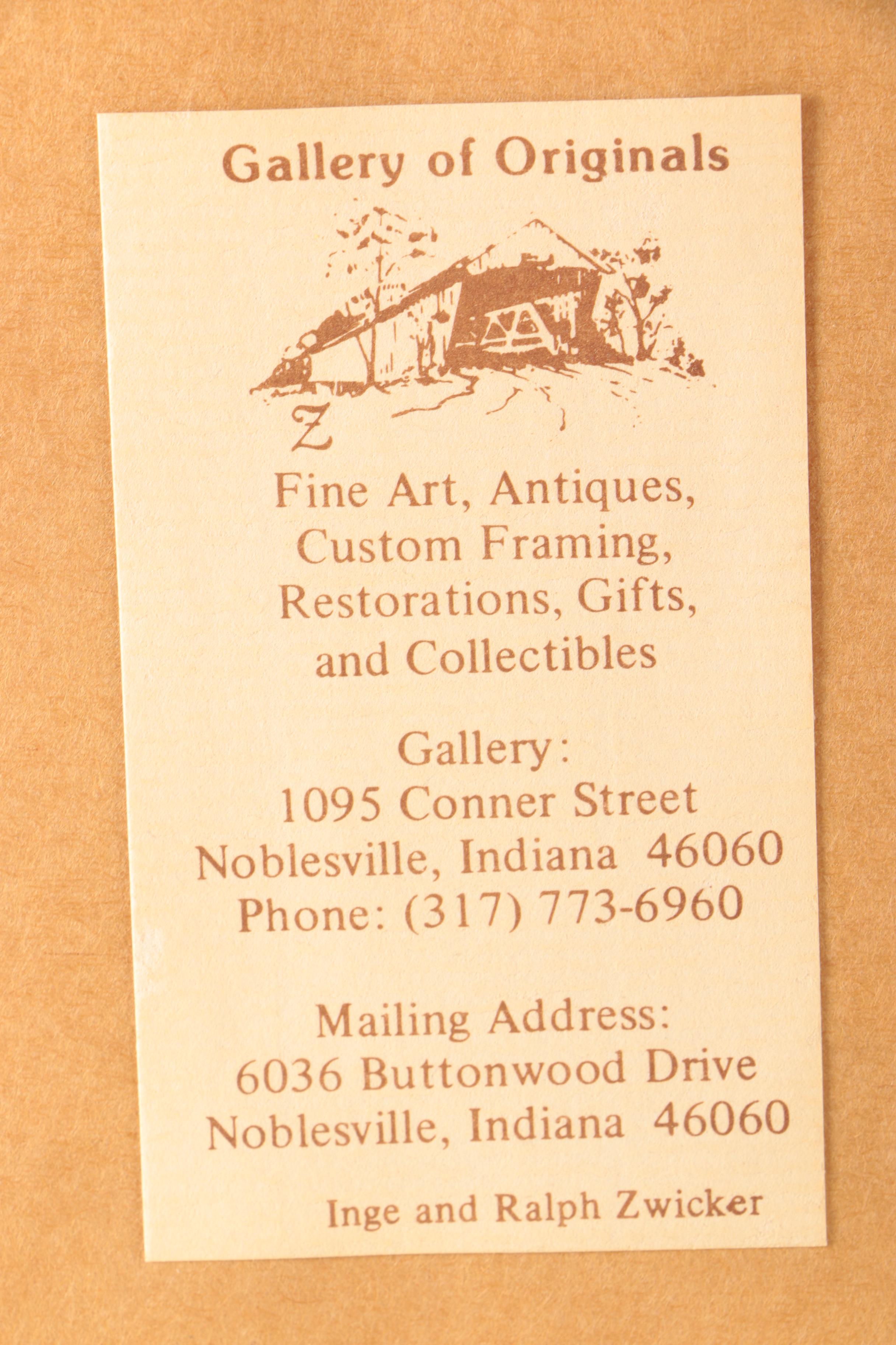 Beim Radieren Aquatint Etching After Paul Geissler Portrait