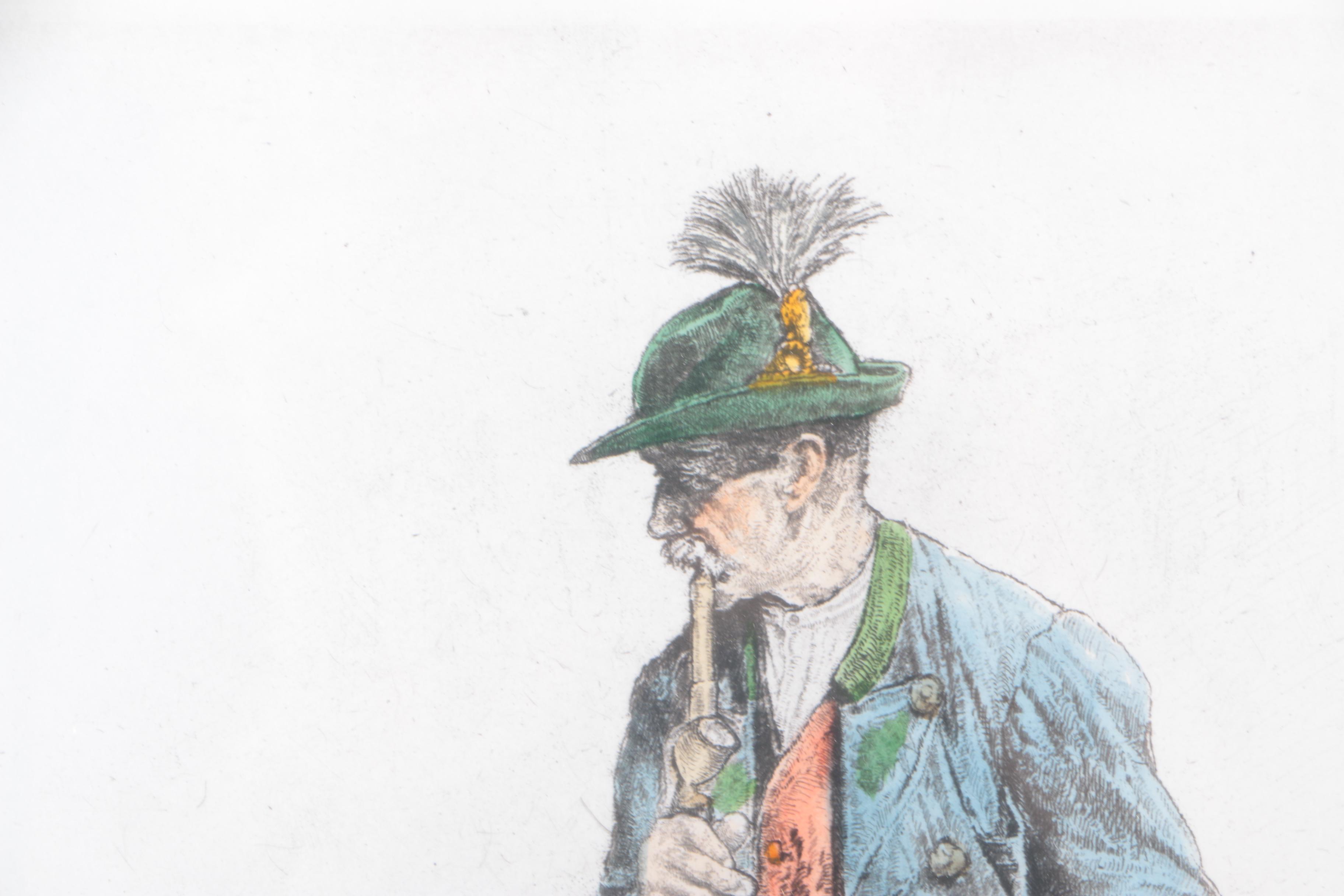 Aquatint Etching on Paper After Paul Geissler "Gemuse Mann"