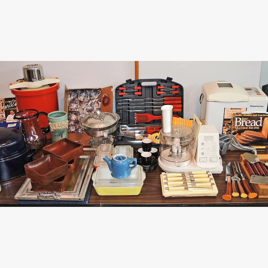 Kitchen Cookware, Grill Tools, Dishes, Knives and Appliances Collection