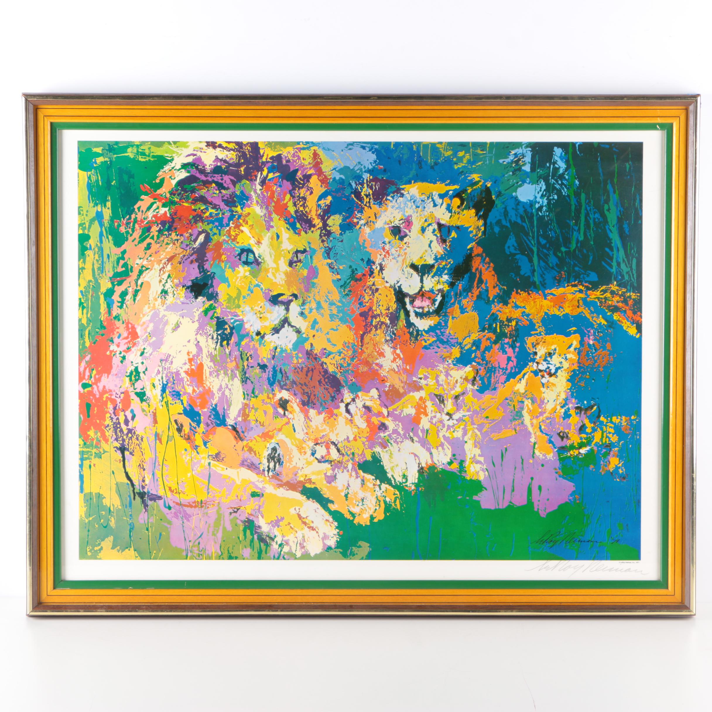 Offset Lithograph After LeRoy Neiman "Lion's Pride"