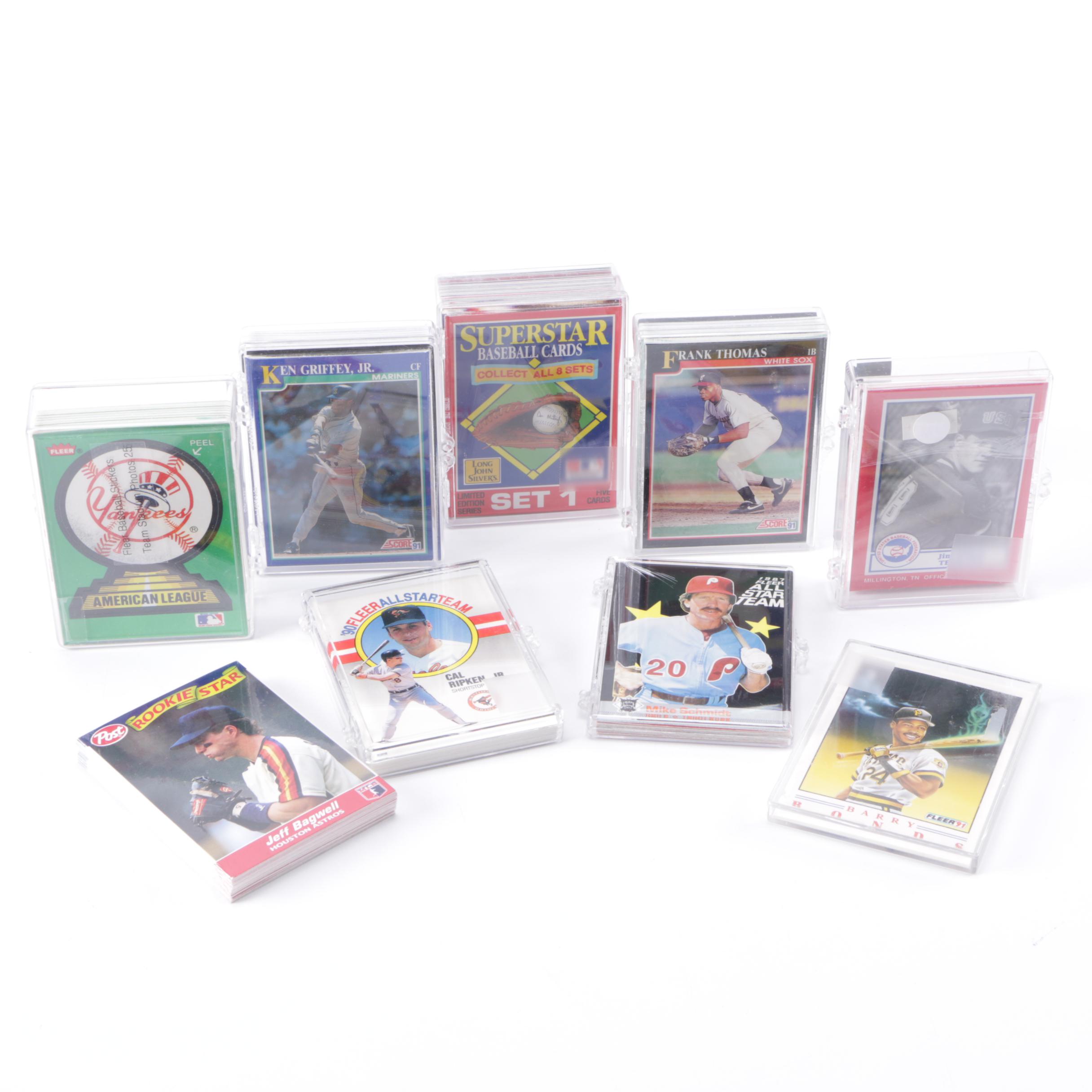 1980s and 1990s Baseball Cards Including Barry Bonds
