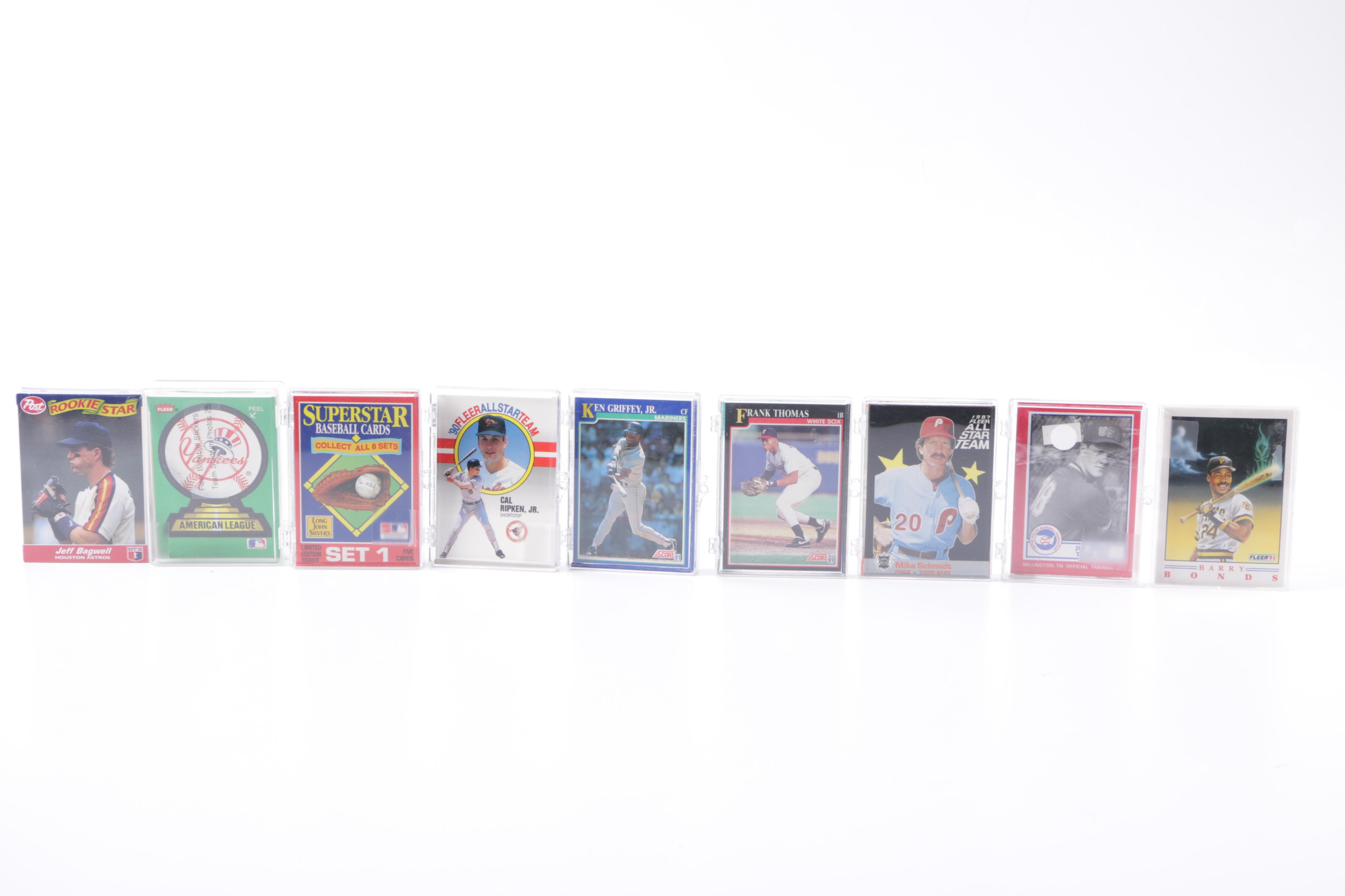 1980s and 1990s Baseball Cards Including Barry Bonds