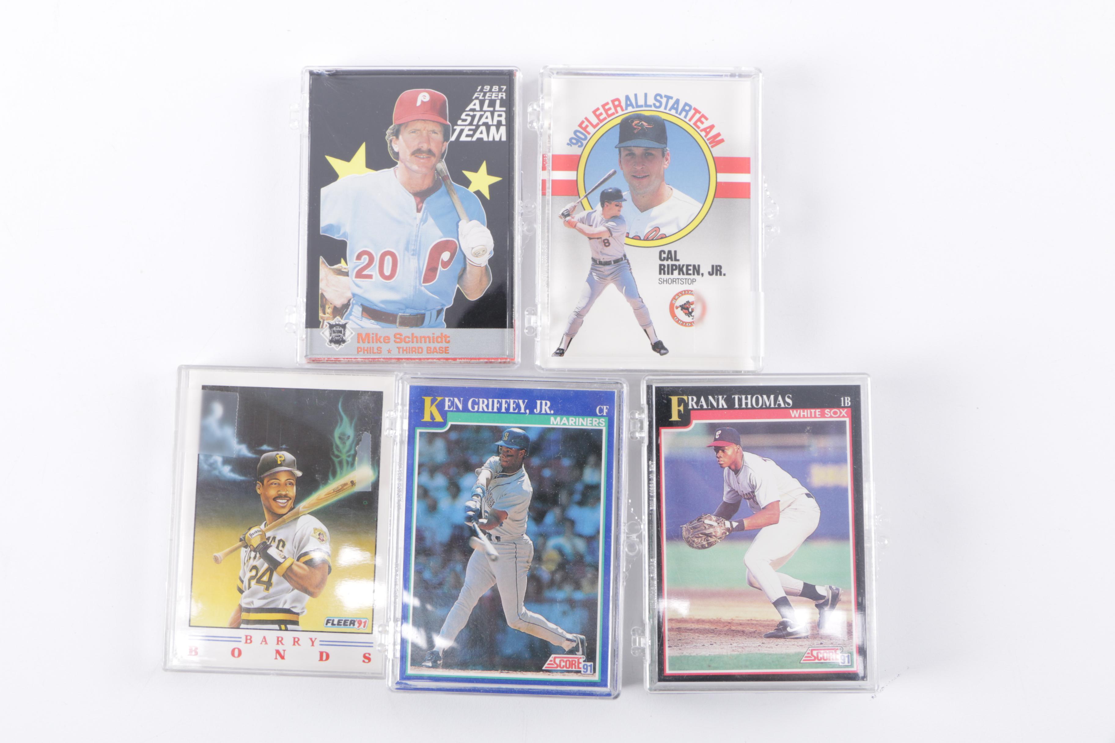 1980s and 1990s Baseball Cards Including Barry Bonds