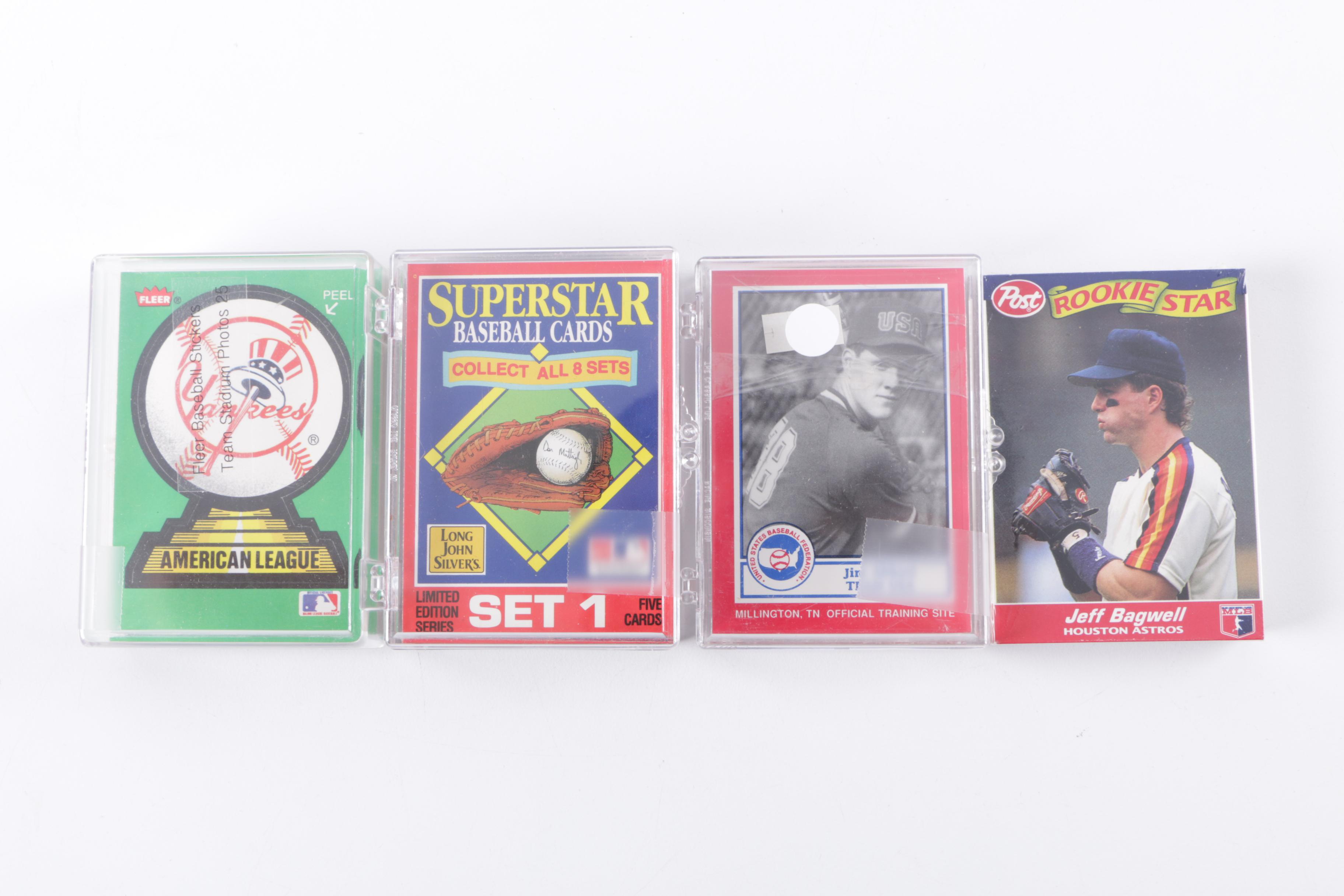 1980s and 1990s Baseball Cards Including Barry Bonds