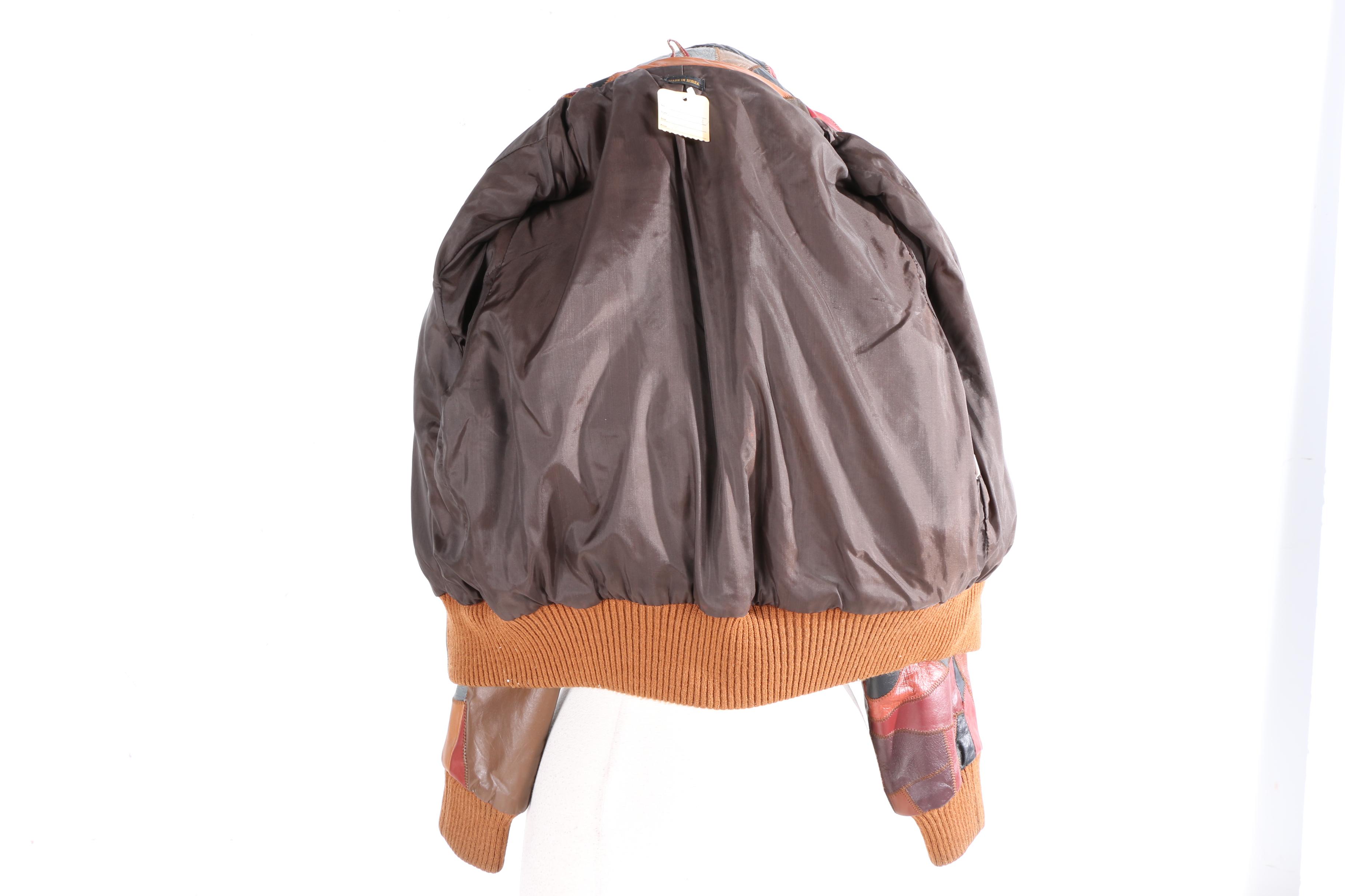 Women's Vintage Patched Leather Jacket