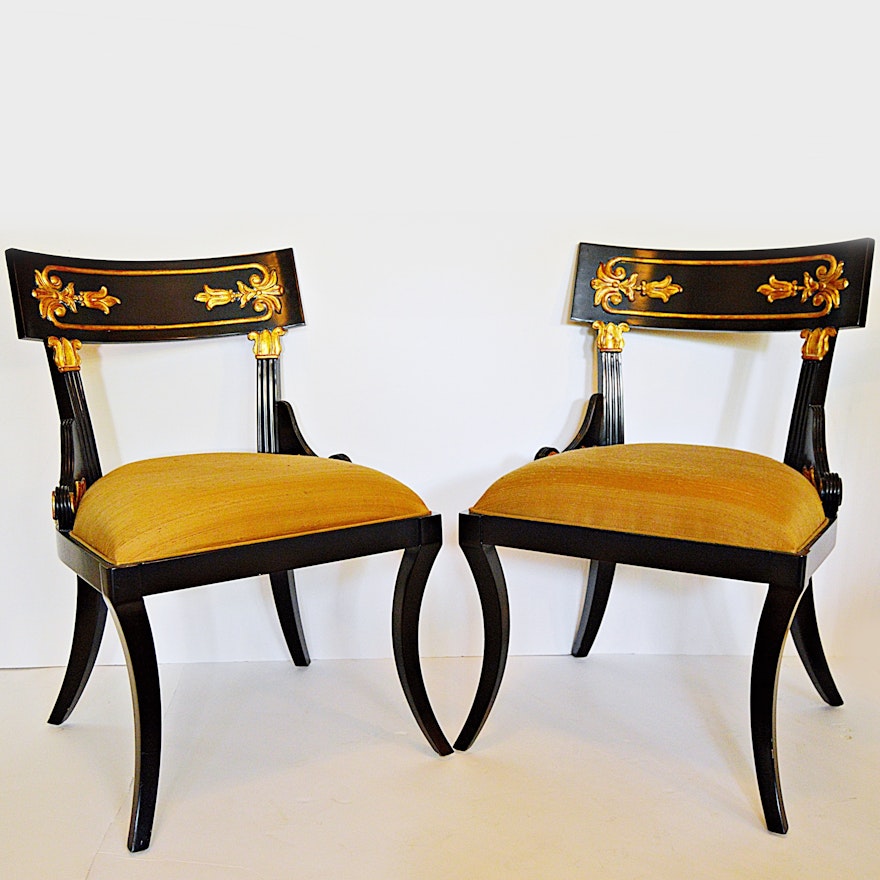 Pair of Neoclassic Style Side Chairs