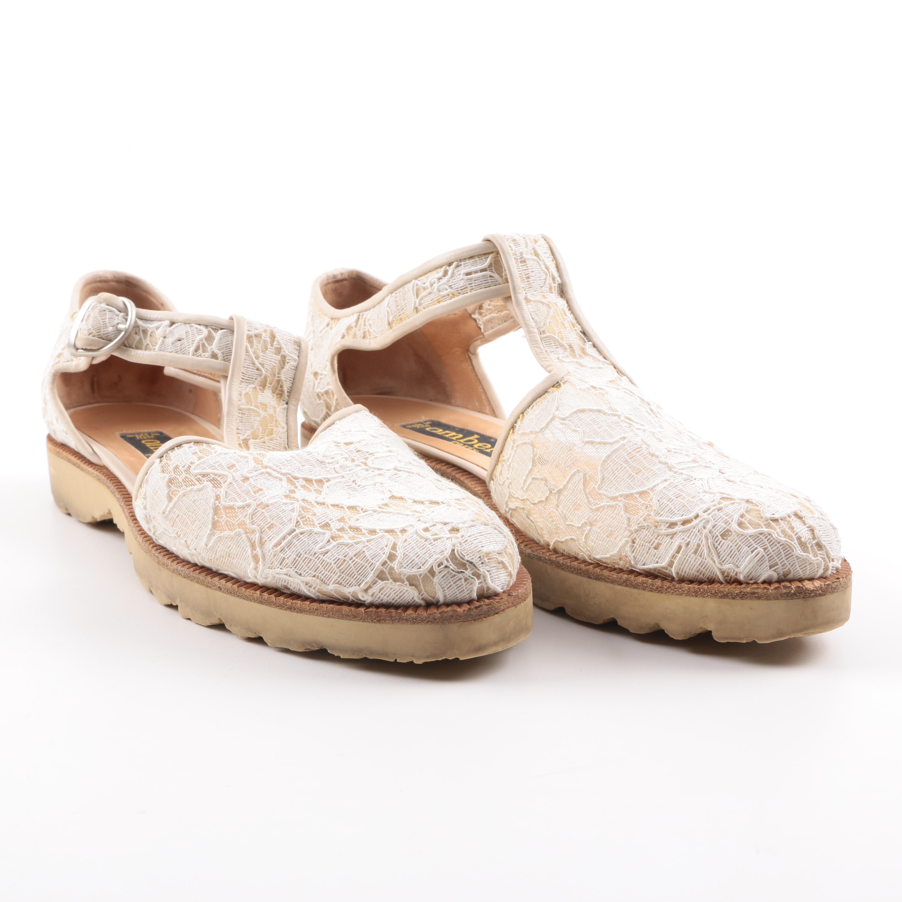 Ombeline White Lace Shoes