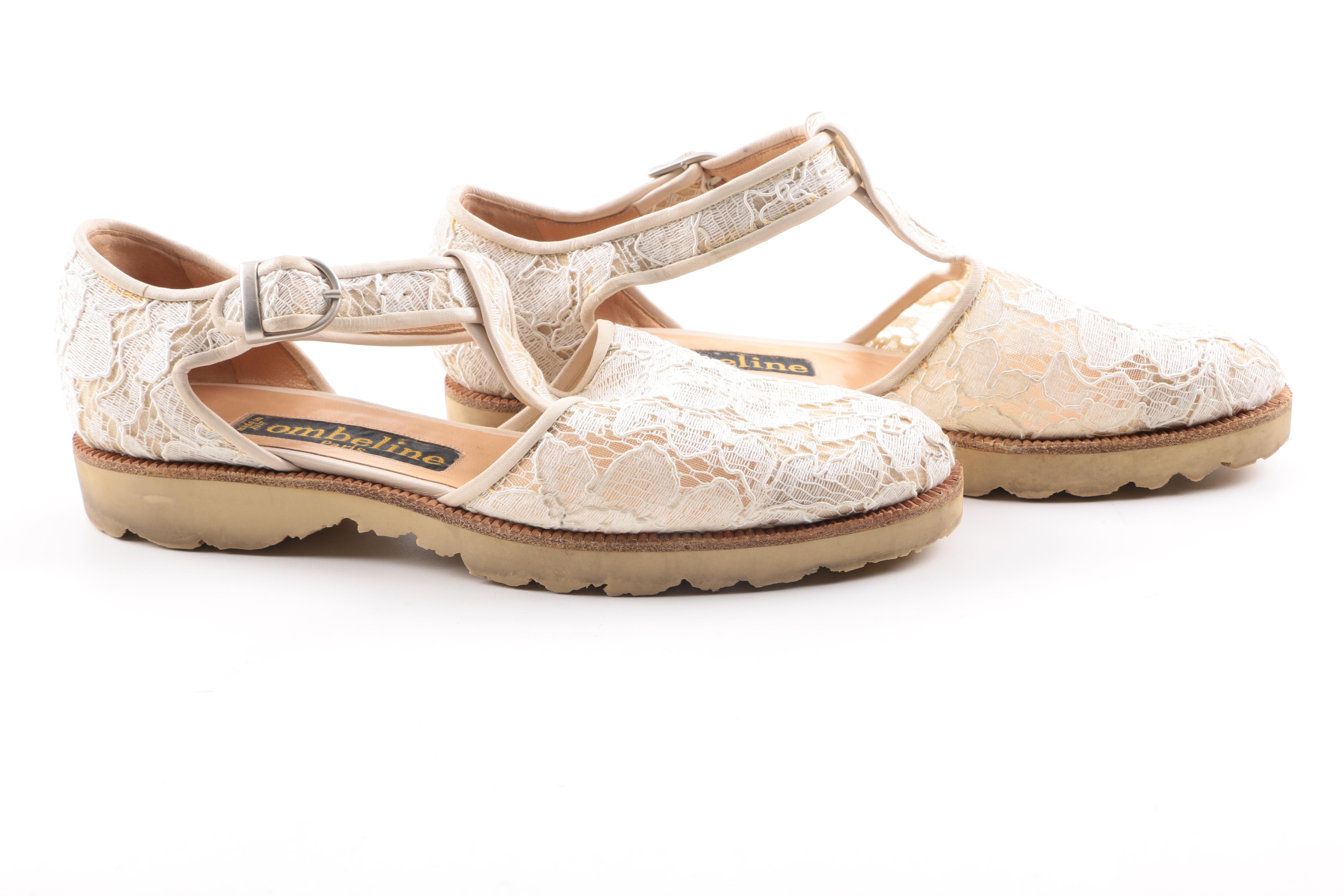 Ombeline White Lace Shoes