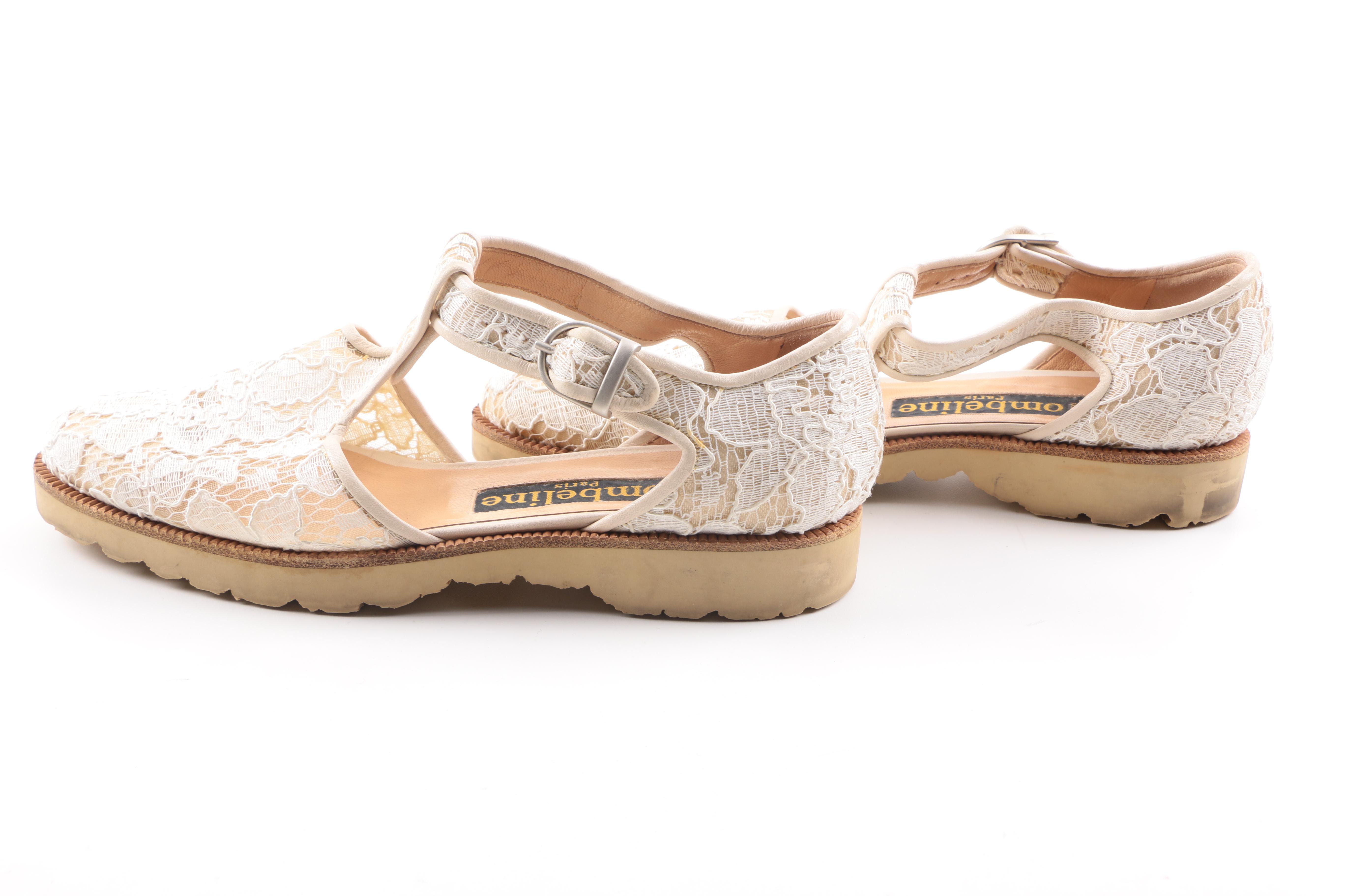 Ombeline White Lace Shoes