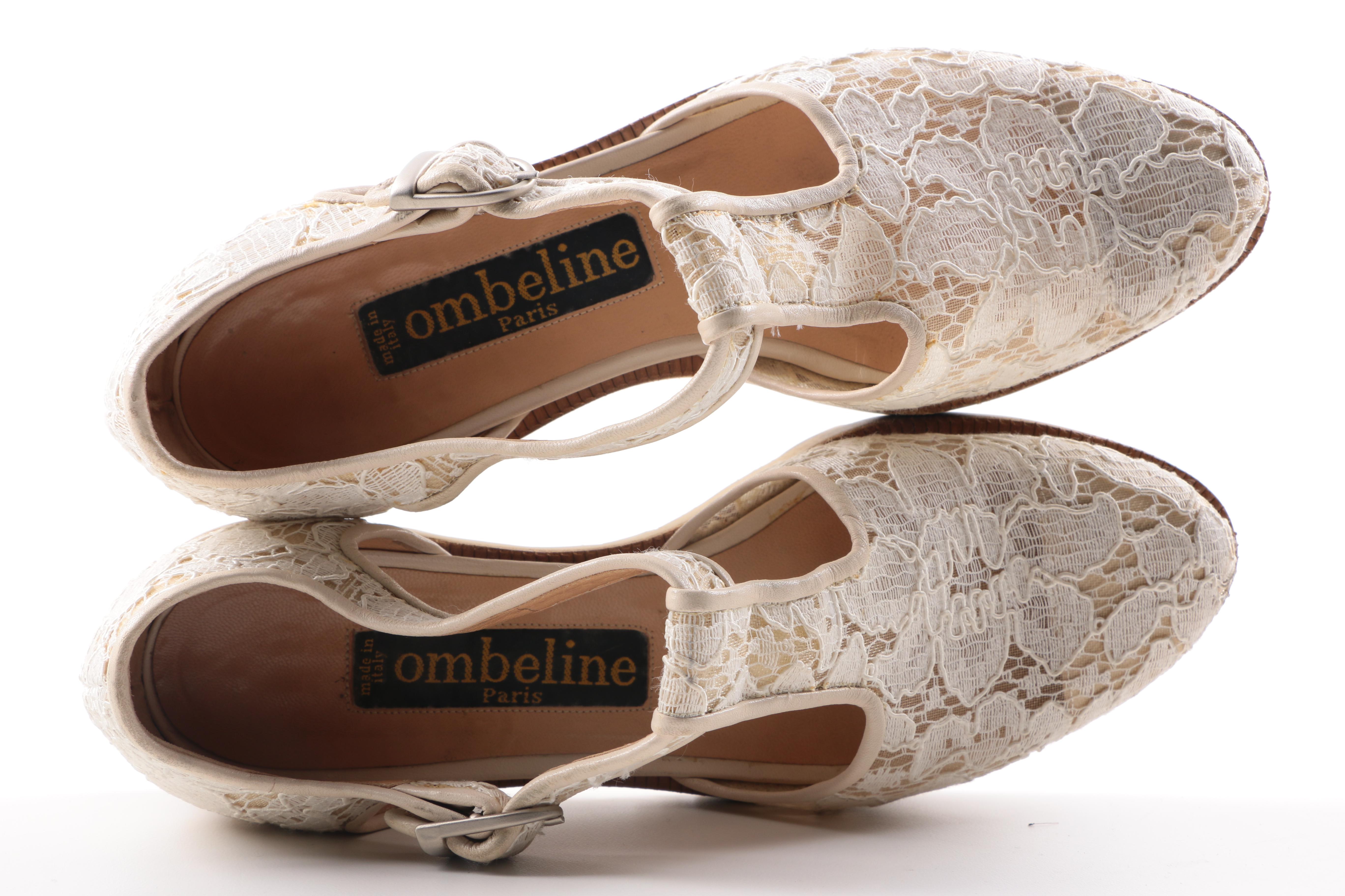 Ombeline White Lace Shoes