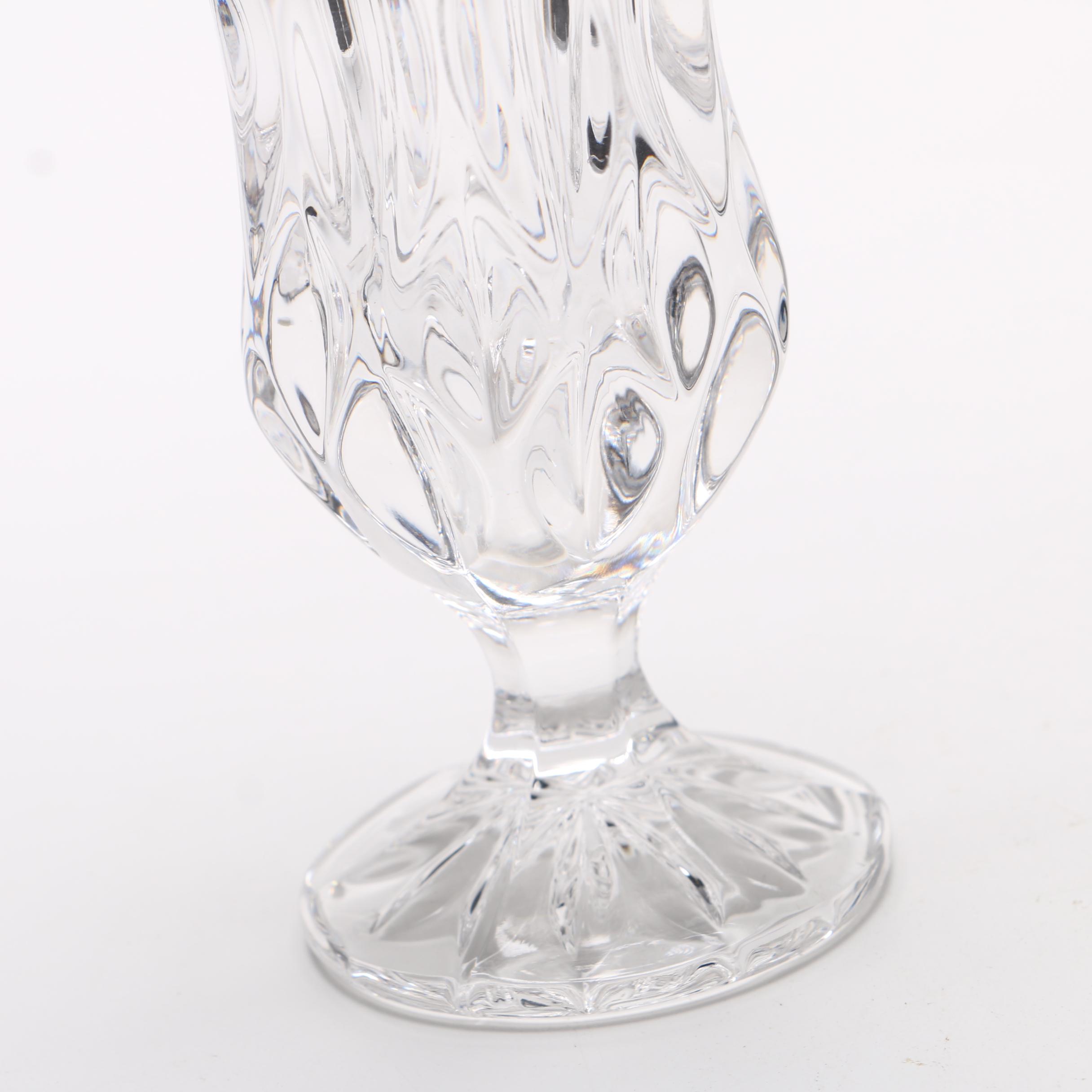 Crystal Vases, Pitcher,  and Bowl Including Gorham