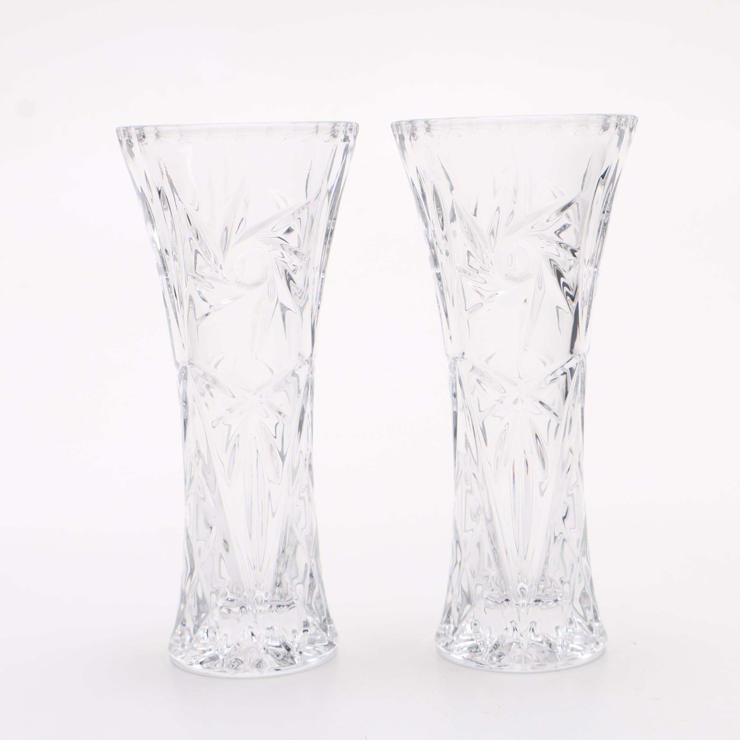 Crystal Vases, Pitcher,  and Bowl Including Gorham