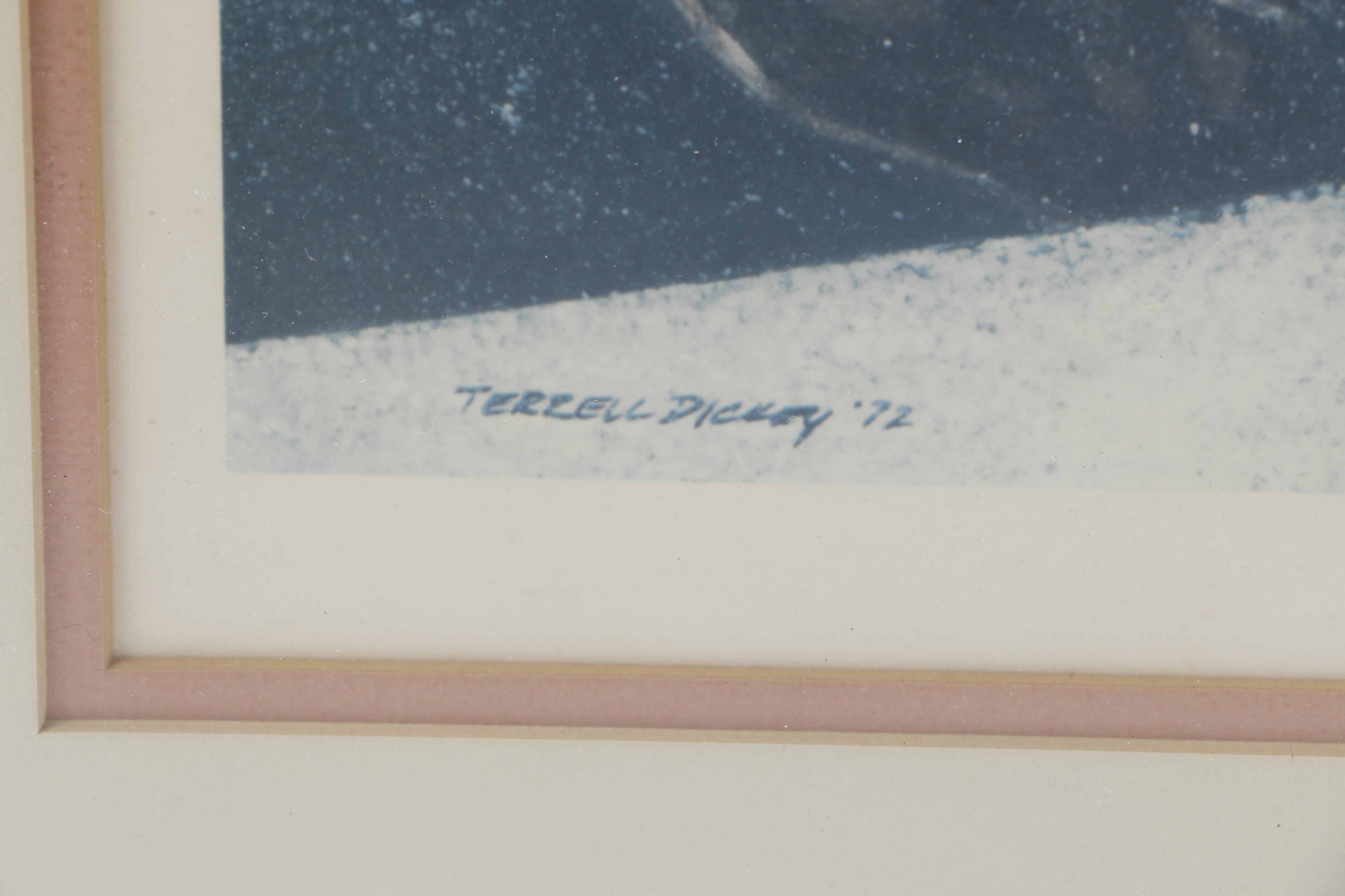 Terrell Dickey Offset Lithograph on Paper "Heading Upstream"