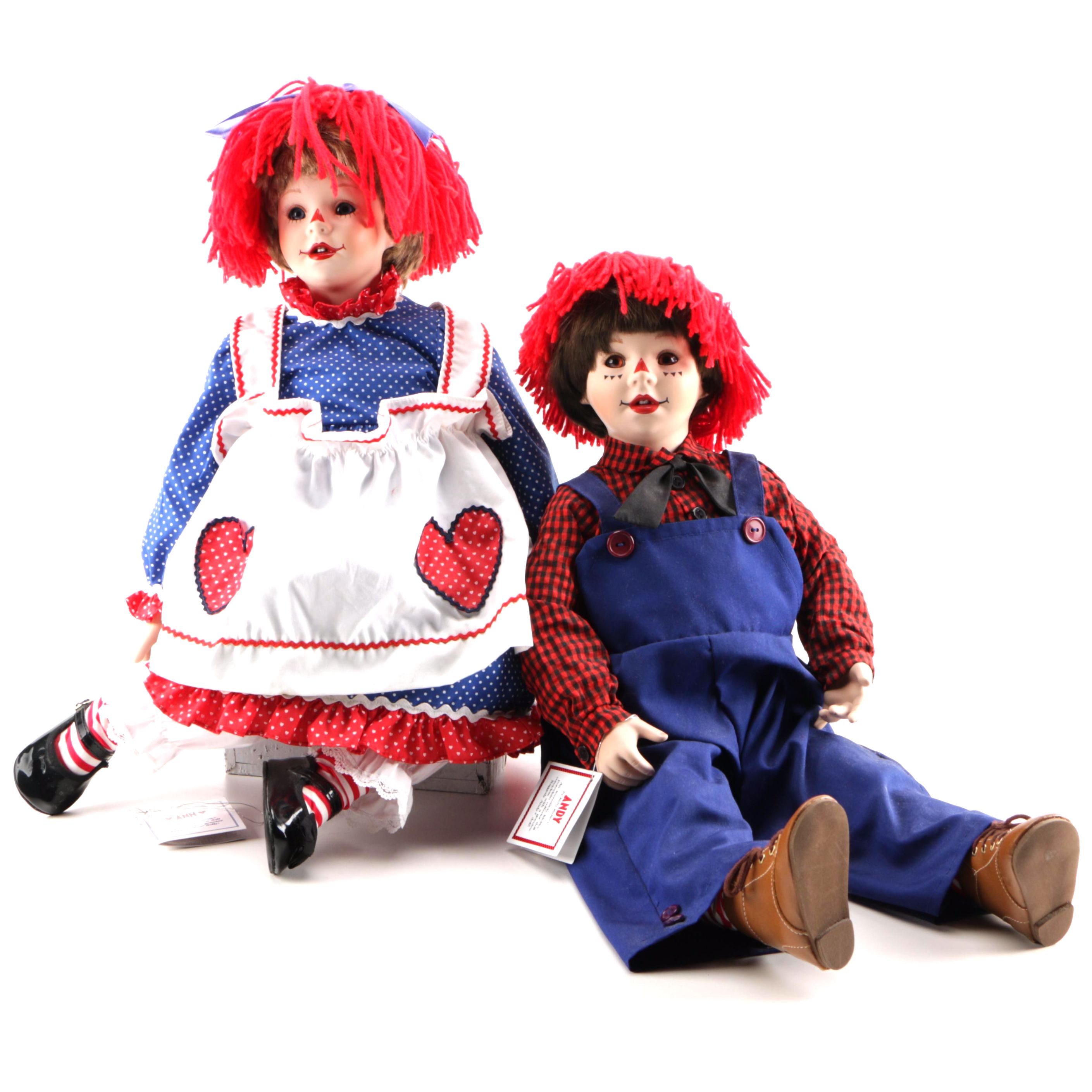 Kelly RuBert Raggedy Ann and Raggedy Andy Dolls