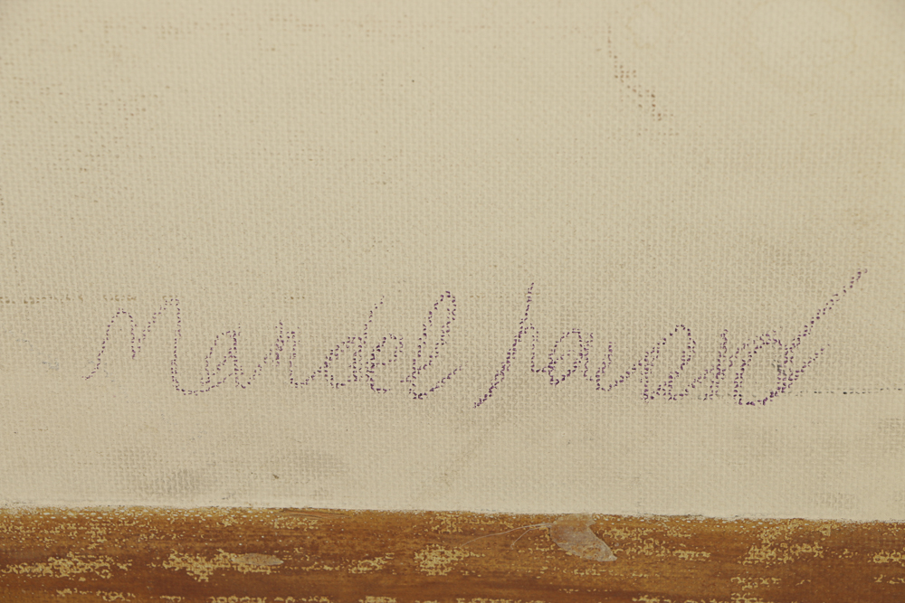 Howard Mandel Oil Painting on Board Street Scene