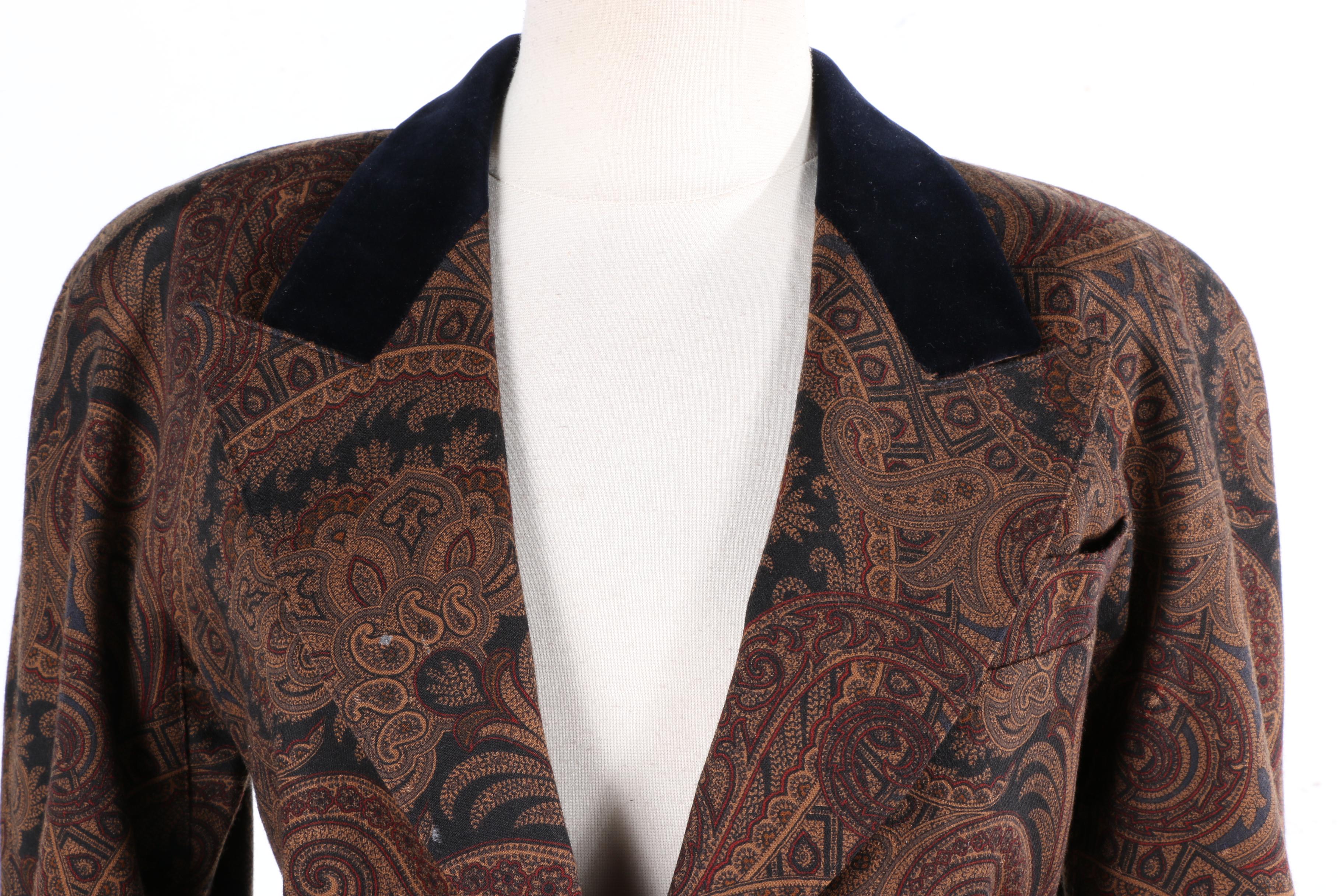 Vintage Escada by Margaretha Ley Wool Silk Blend Paisley Set