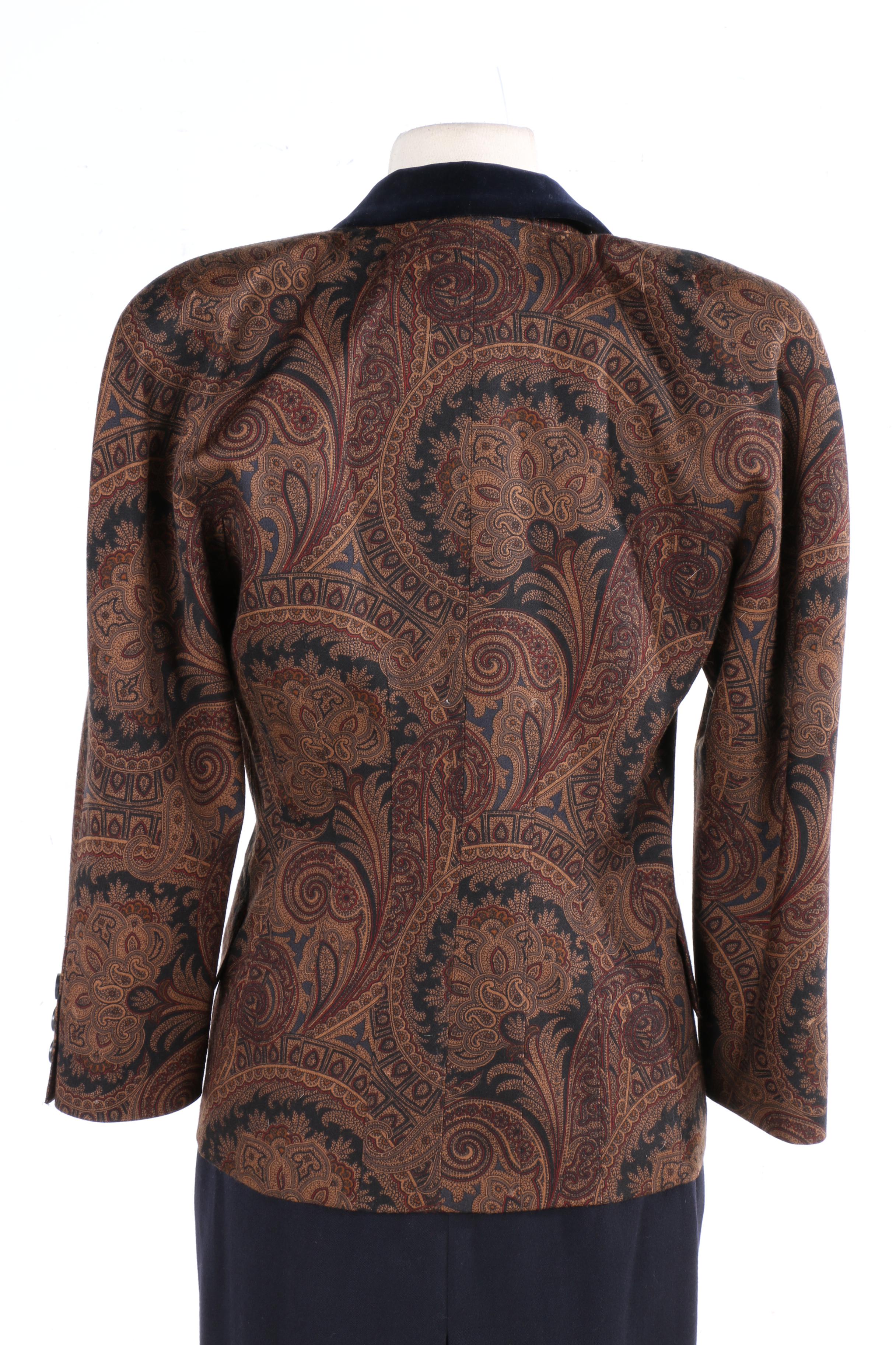 Vintage Escada by Margaretha Ley Wool Silk Blend Paisley Set