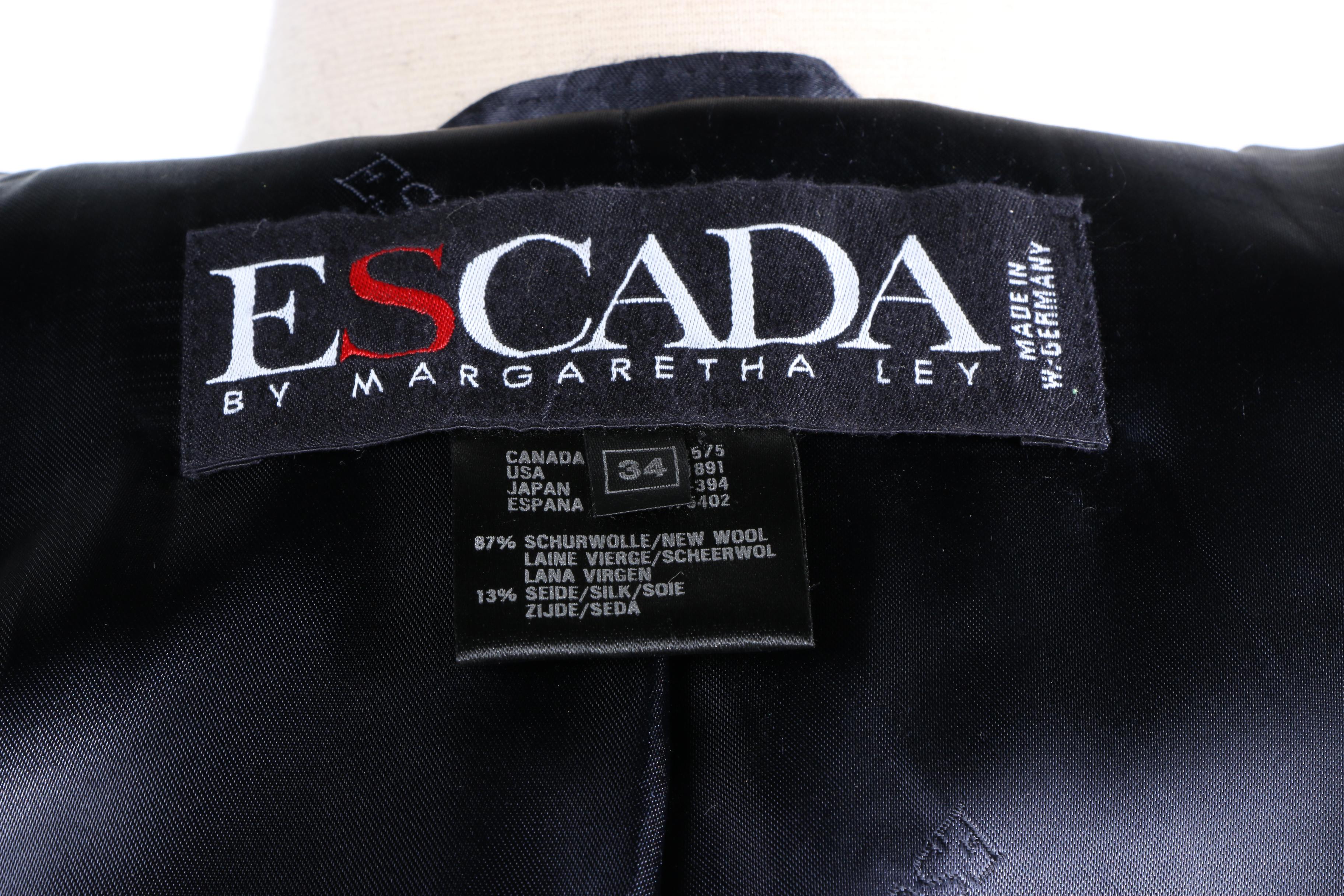 Vintage Escada by Margaretha Ley Wool Silk Blend Paisley Set