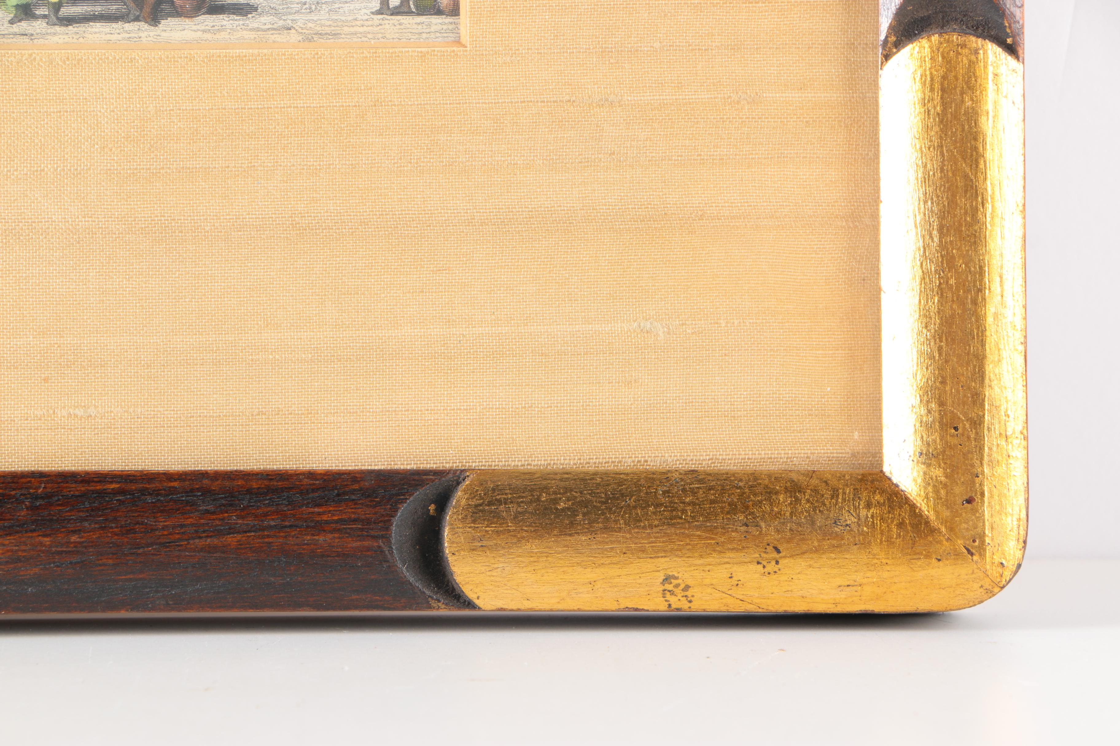 Hand Colored Engraving of a South Asian Genre Scene