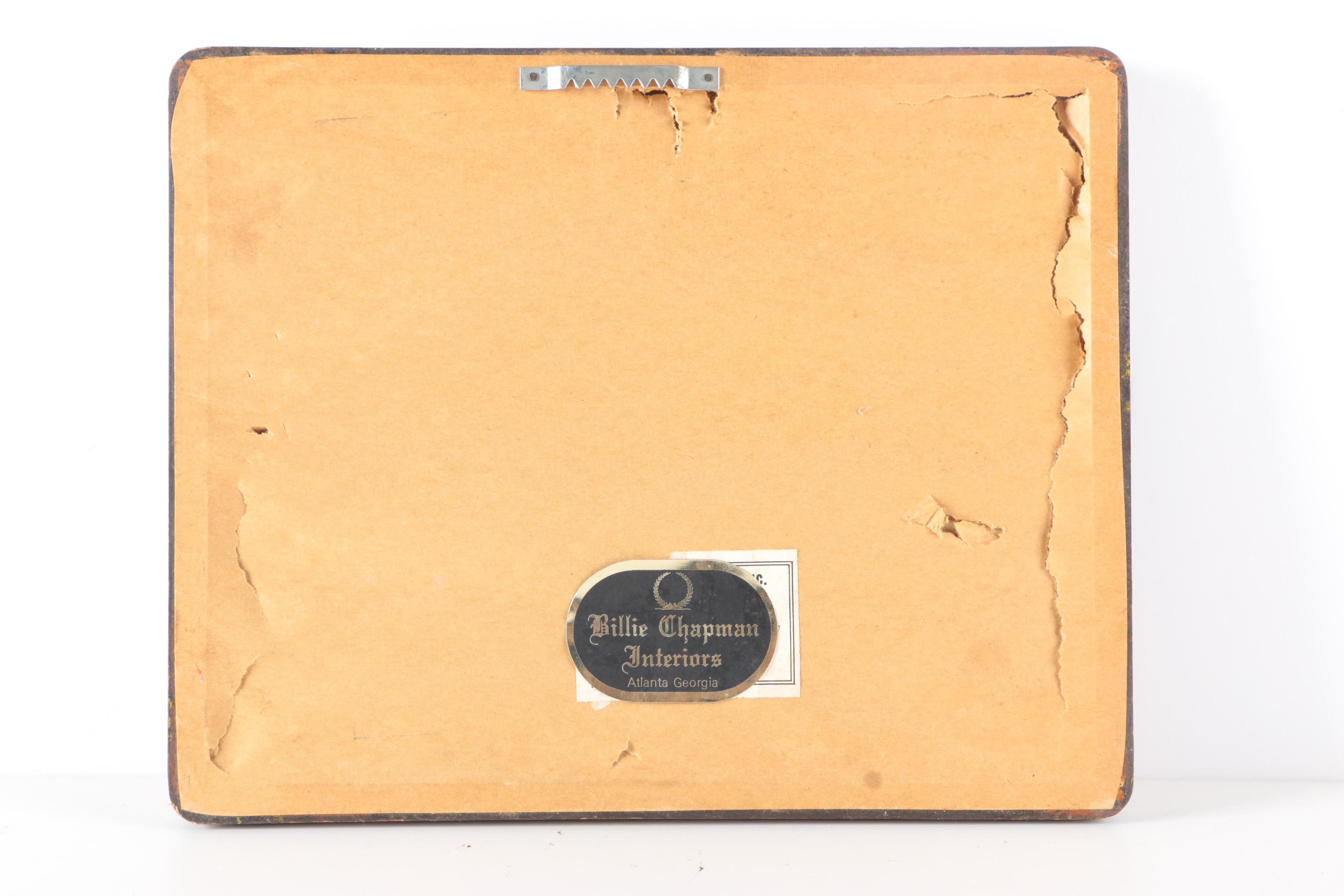 Hand Colored Engraving of a South Asian Genre Scene