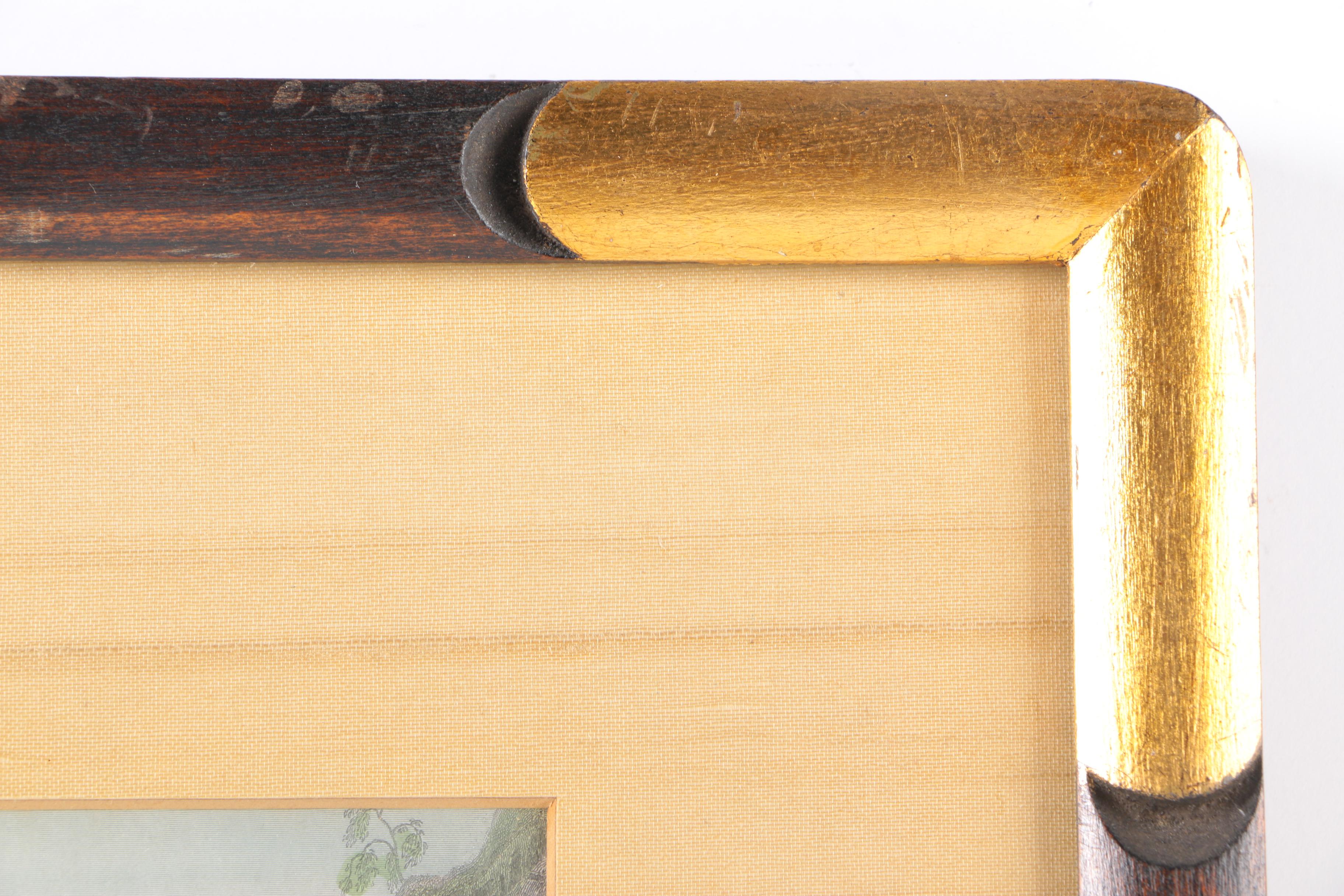 Hand Colored Engraving of an Asian Genre Scene