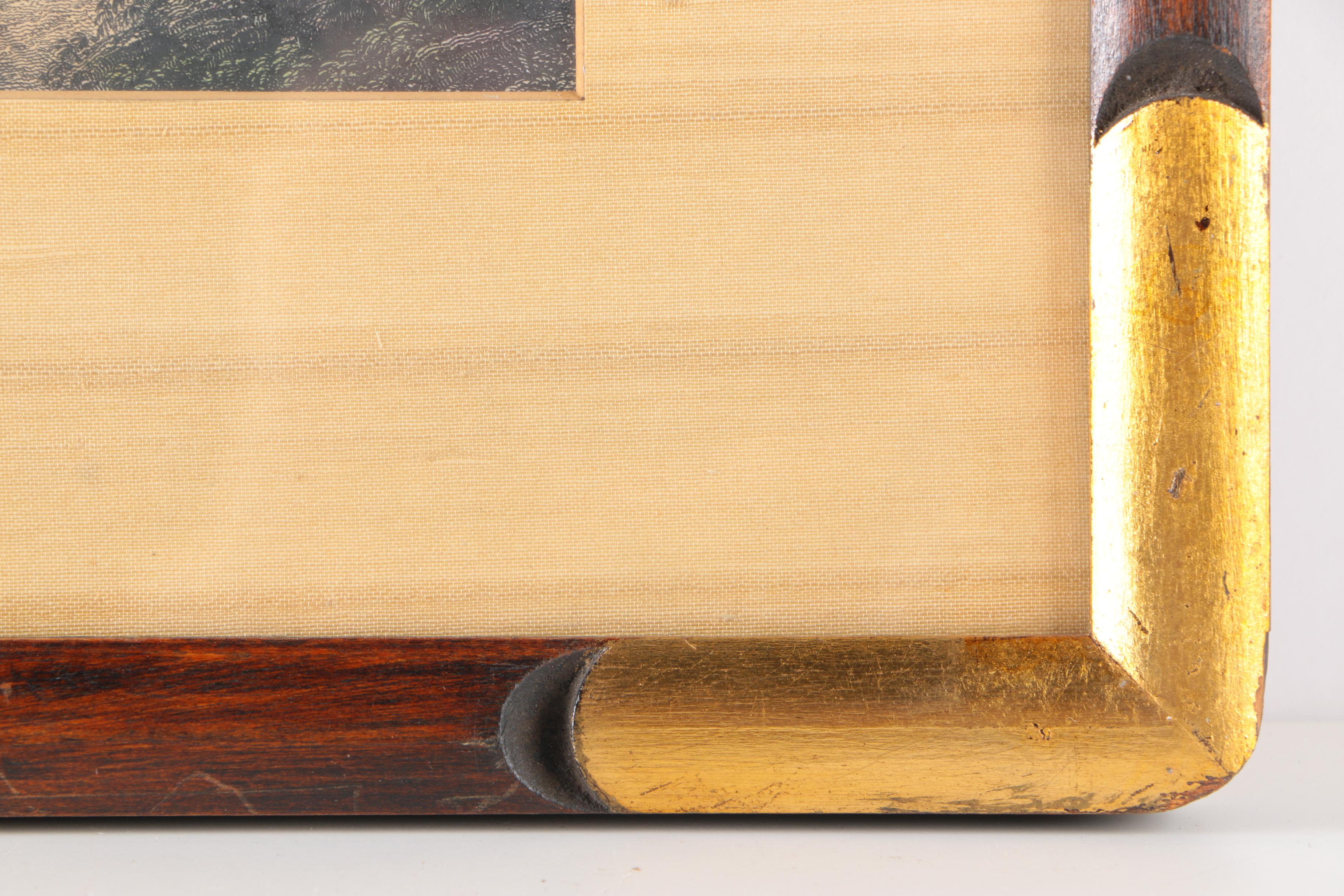 Hand Colored Engraving of an Asian Genre Scene